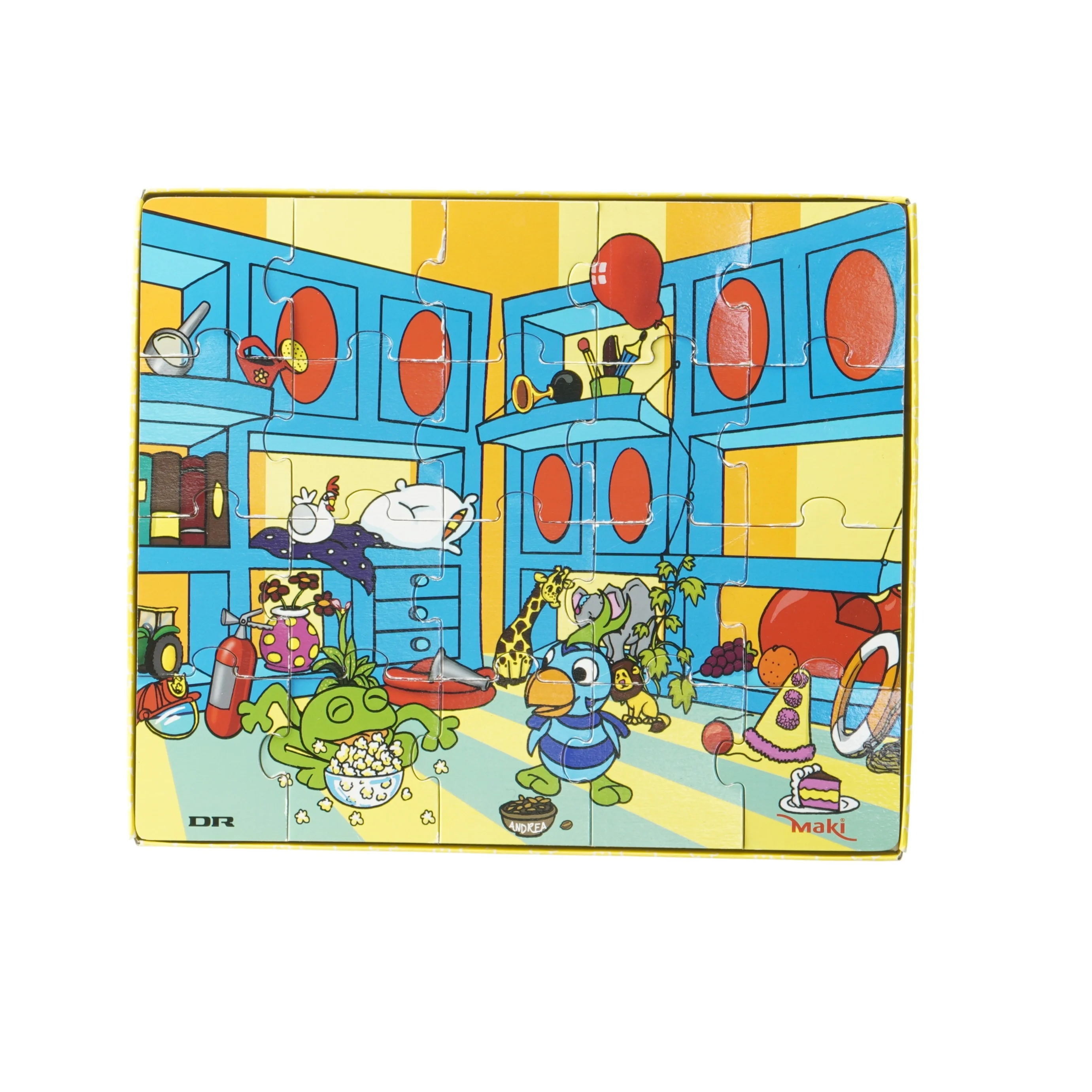 Kaj & Andrea puslespil i træ fra DR (str. 25x21 cm)