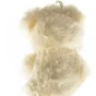 Hvid tøjdyrs bamse med bånd (str. 22 x 16 cm)