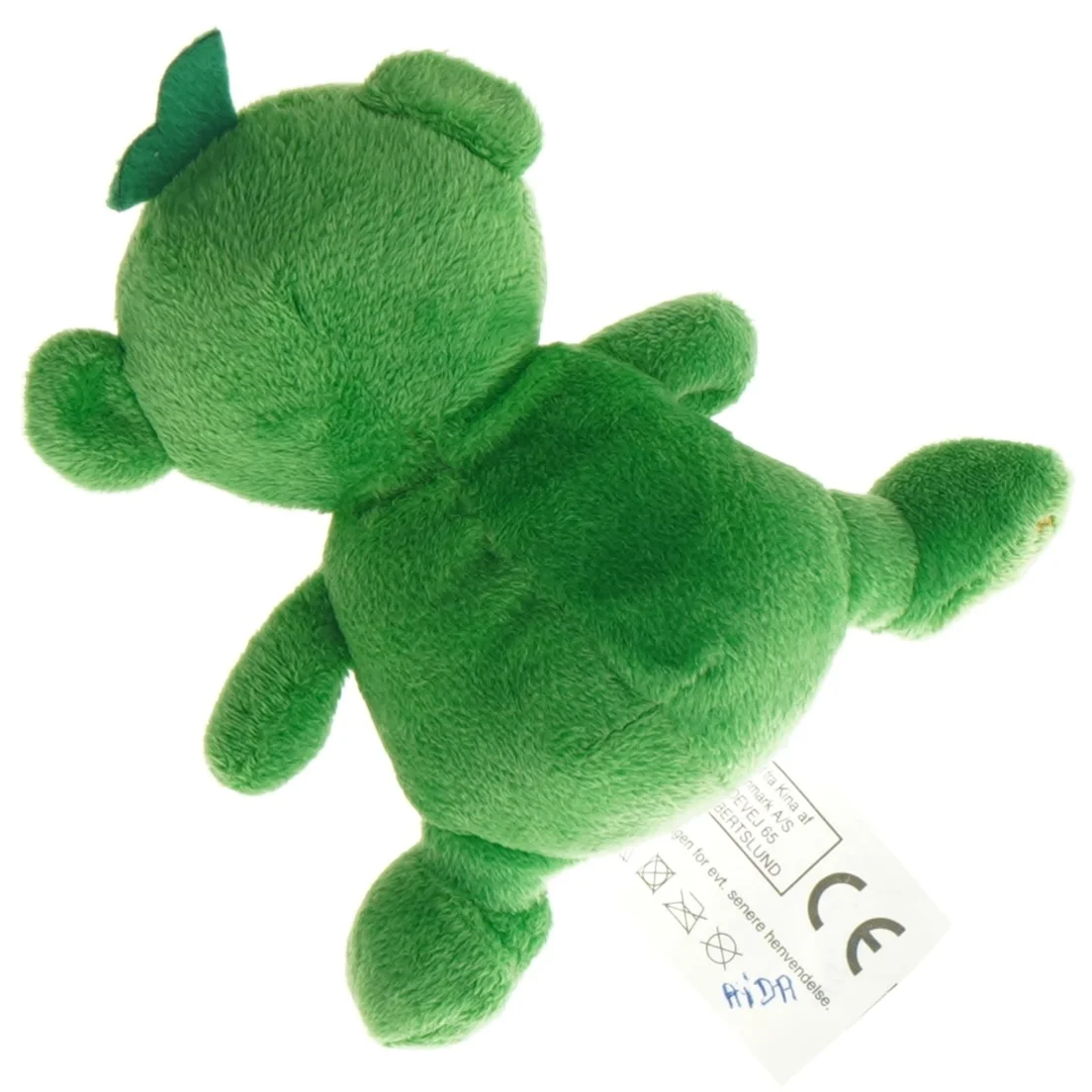 Grøn plysskildpadde (str. 13 cm)