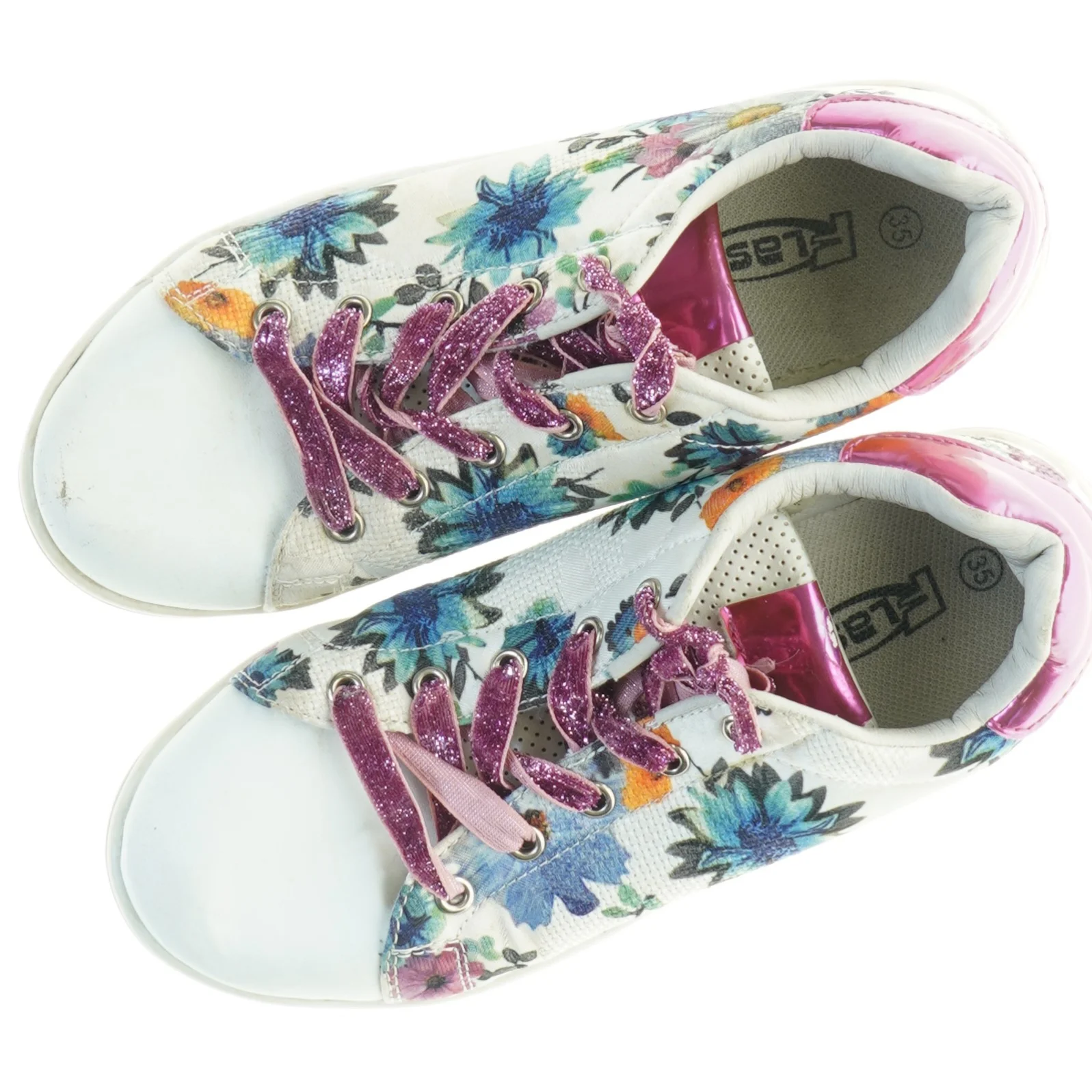 Blomstermønstrede sneakers (str. 35)