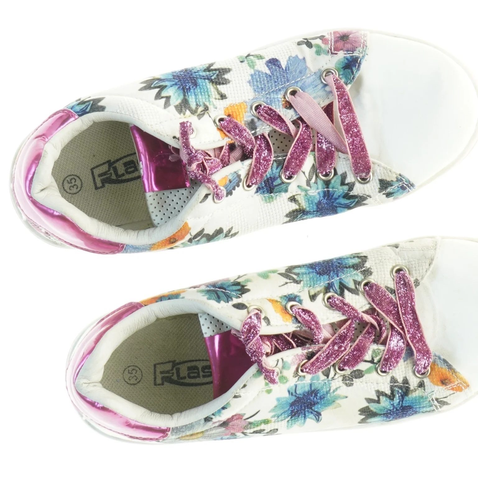 Blomstermønstrede sneakers (str. 35)