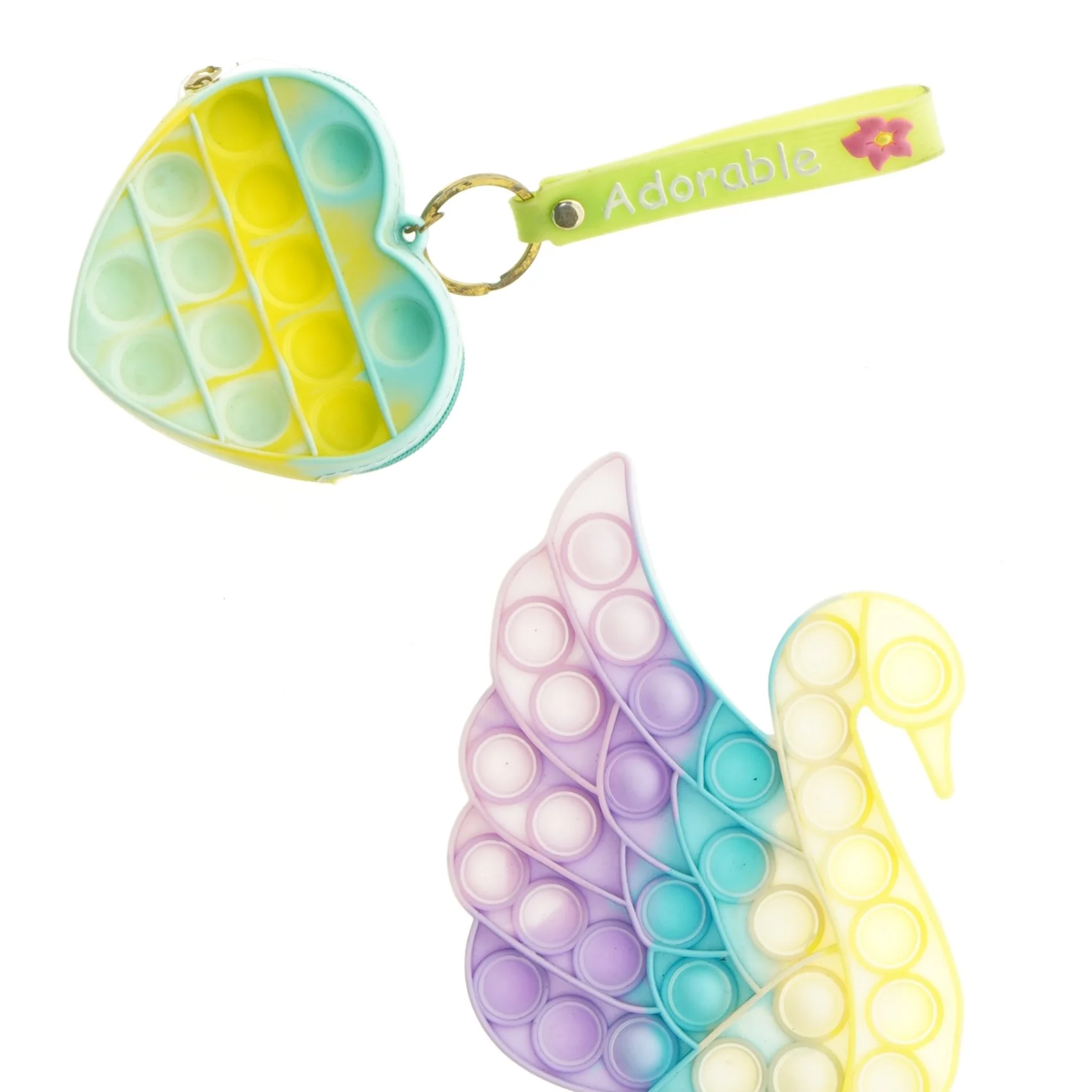 Popit nøglering og pung sæt (str. 9 cm og 16 cm)