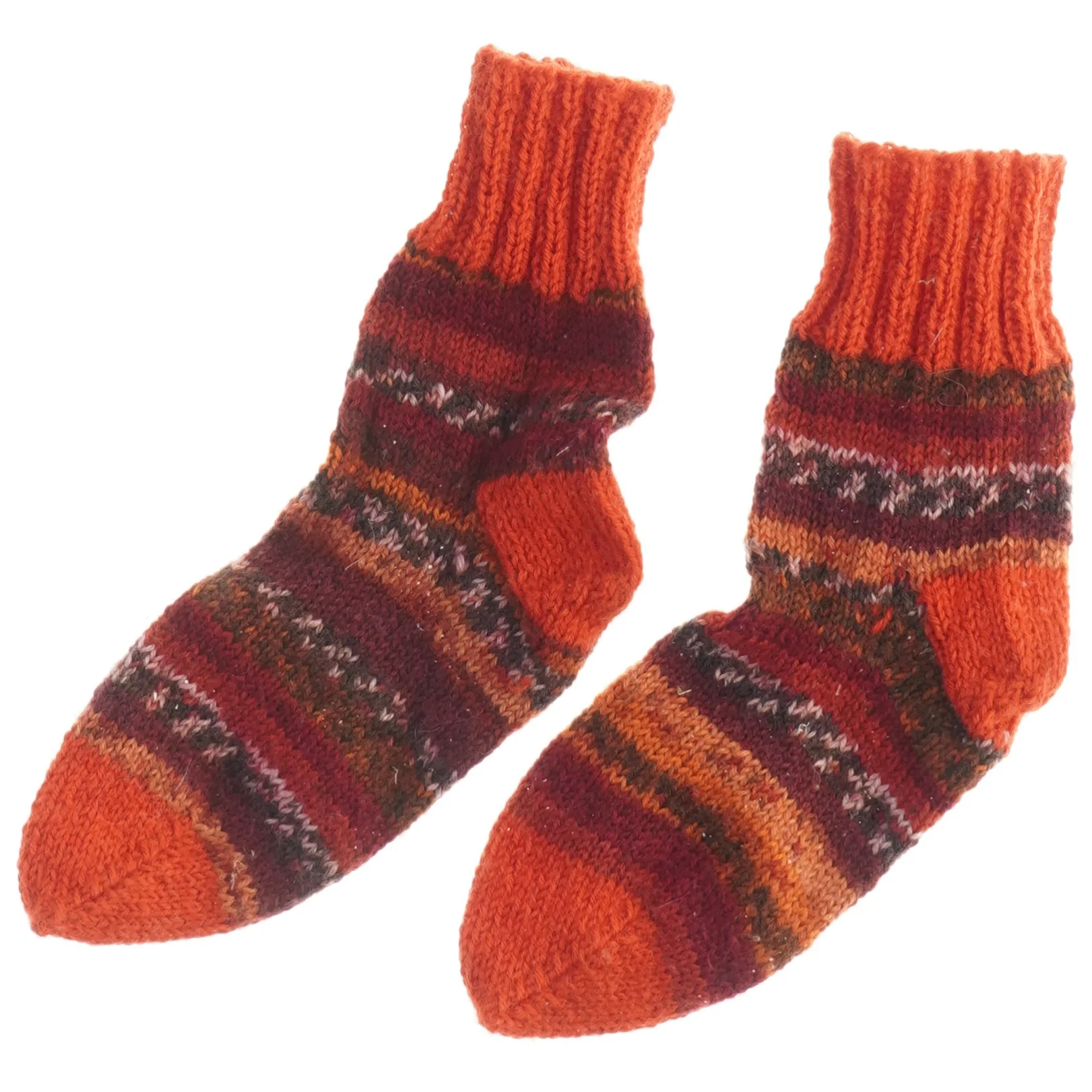 Håndstrikkede sokker (str. 25 x 7 cm)