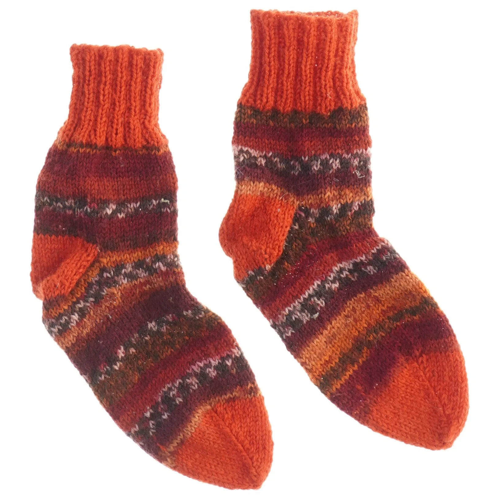 Håndstrikkede sokker (str. 25 x 7 cm)