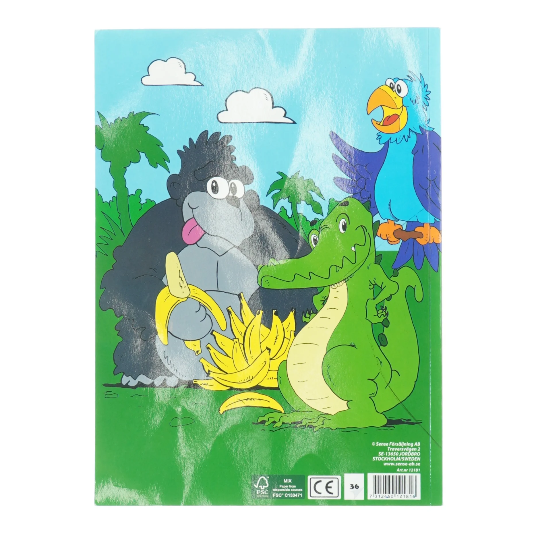 Børnetegnebog med dyremotiver (str. 27 x 20 cm)