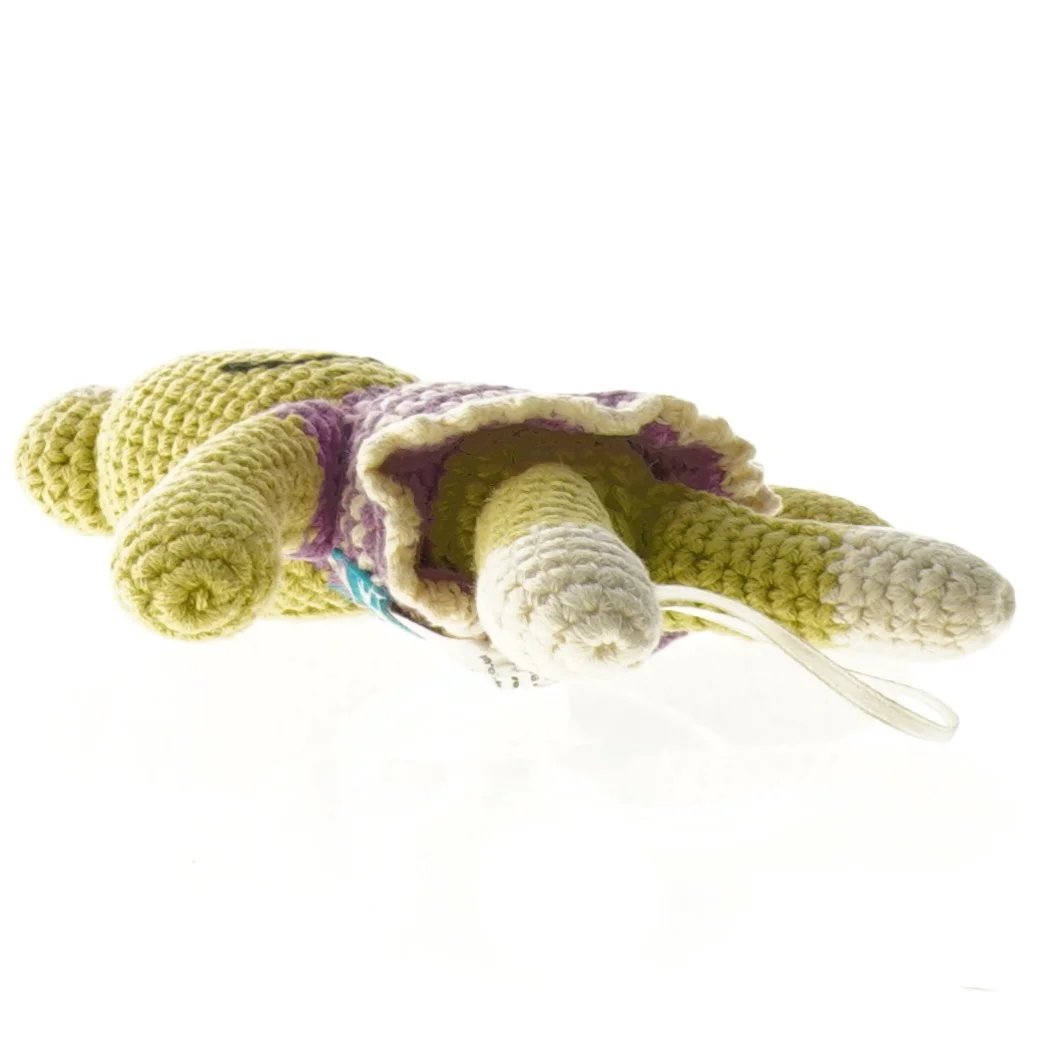 Hæklet bamse fra Pebblechild (str. 17 x 12 cm)