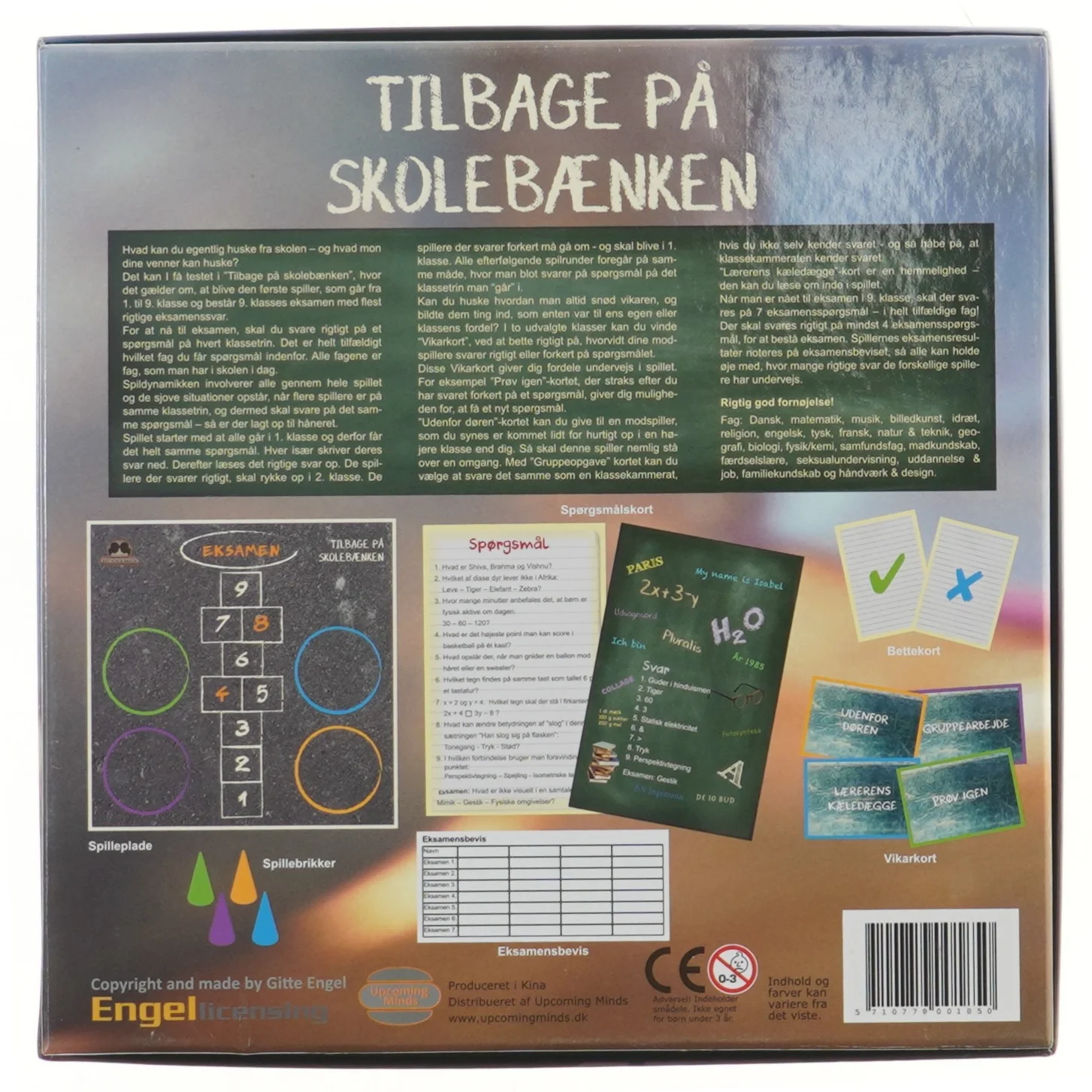 Tilbage på skolebænken brætspil (str. 27x27 cm)