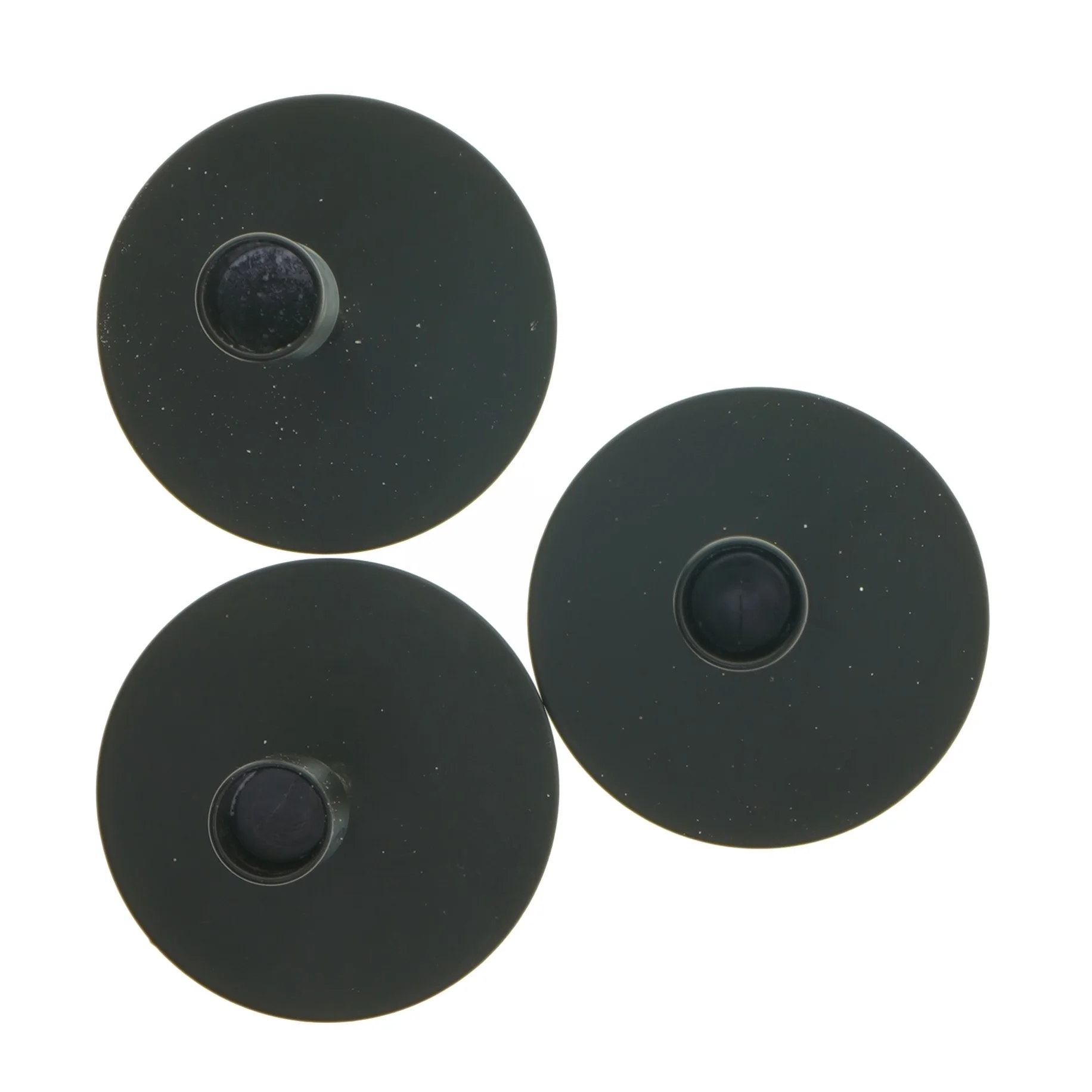 Tre sorte lysestager (str. 14 og 19 og 23 cm)