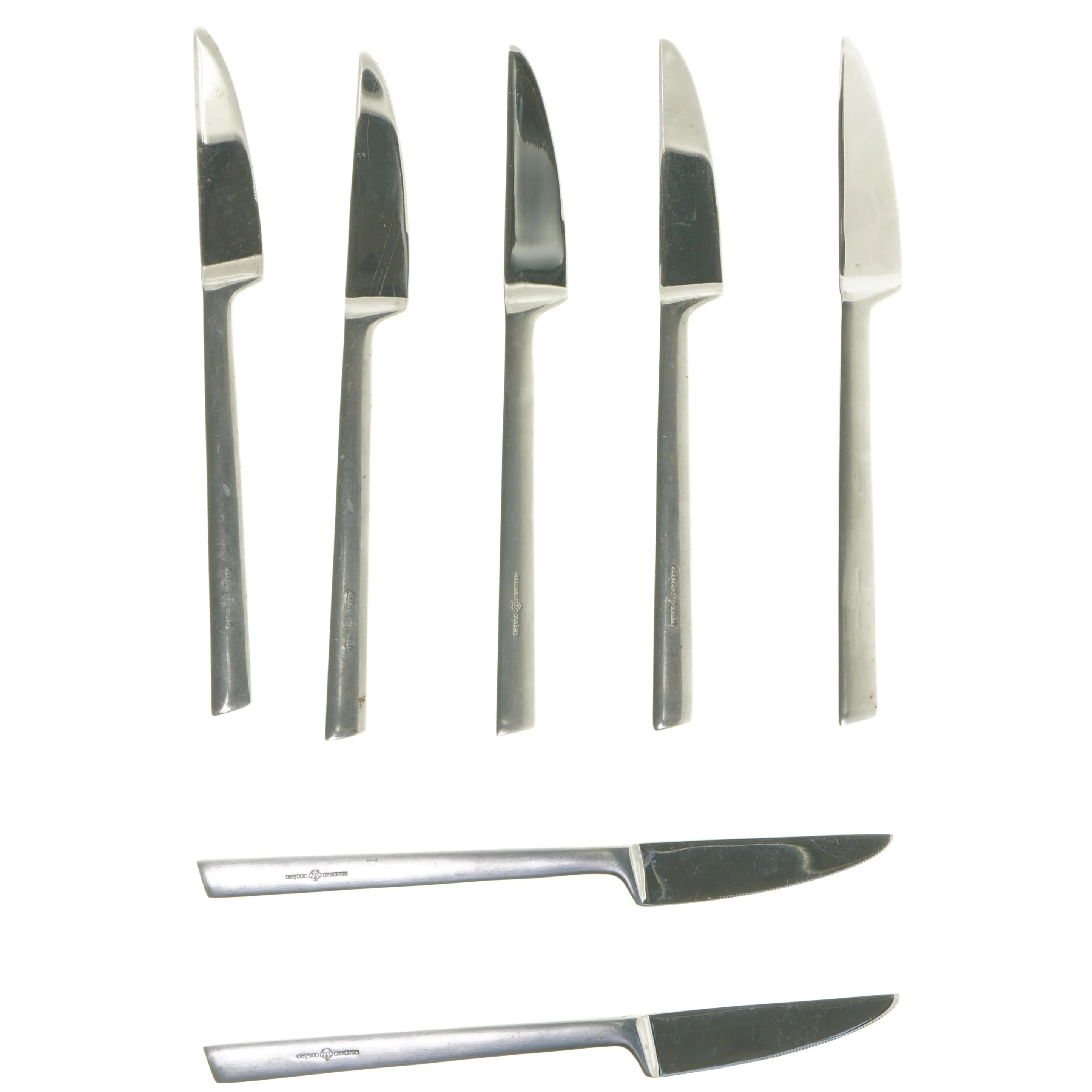Sæt af 7 rustfrie stålknive fra Raavad (str. 7 stk 22 cm)