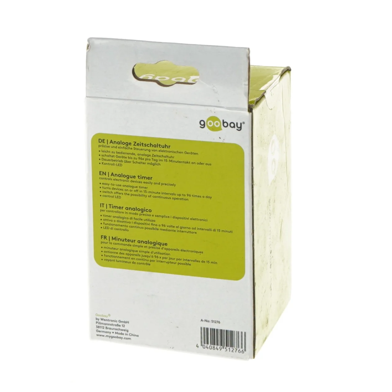 Analog timer fra Goobay fra Goobay (str. 12x8x7,4 cm)