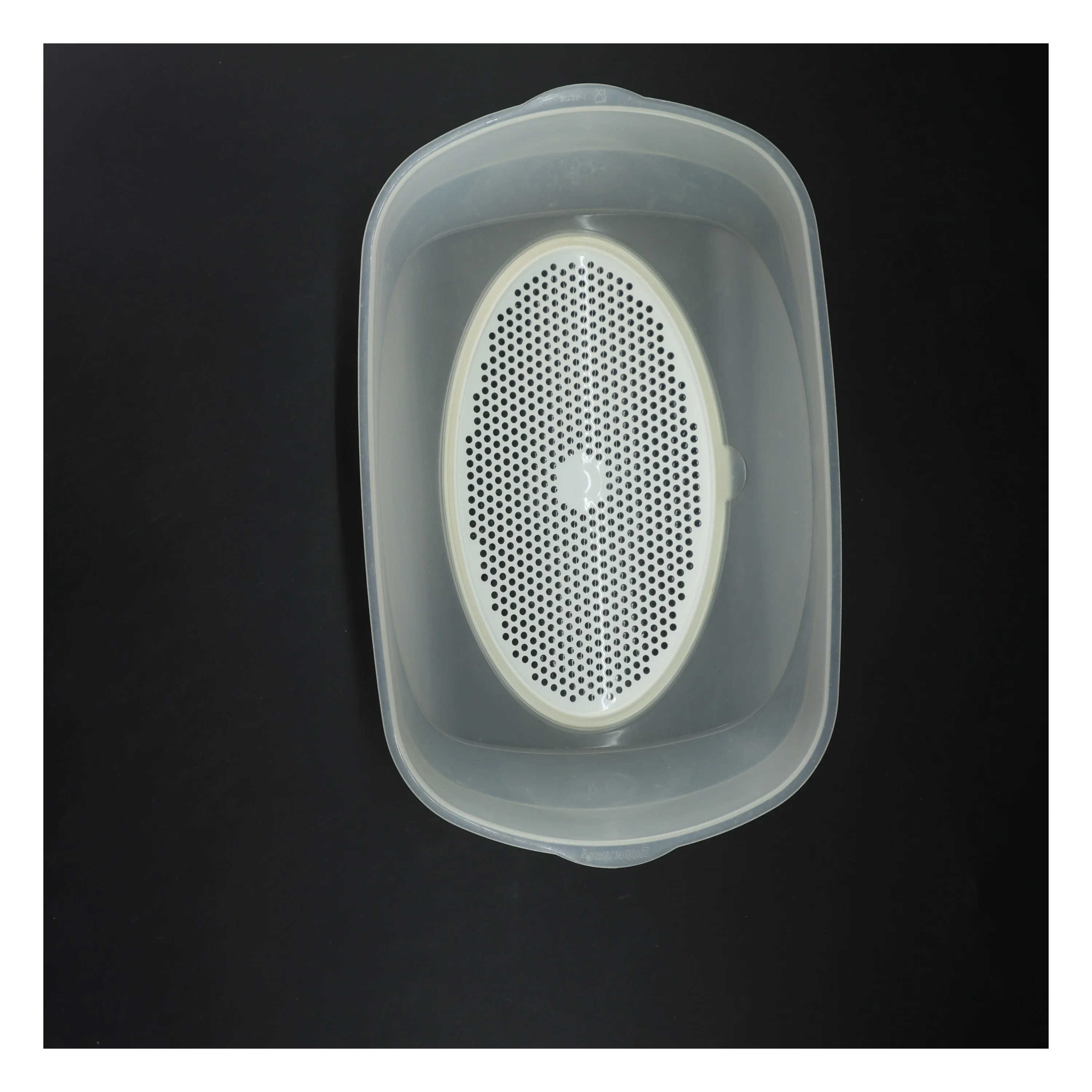 Plastikopbevaringsboks med låg fra Tupperware (str. 10x20x30 cm)