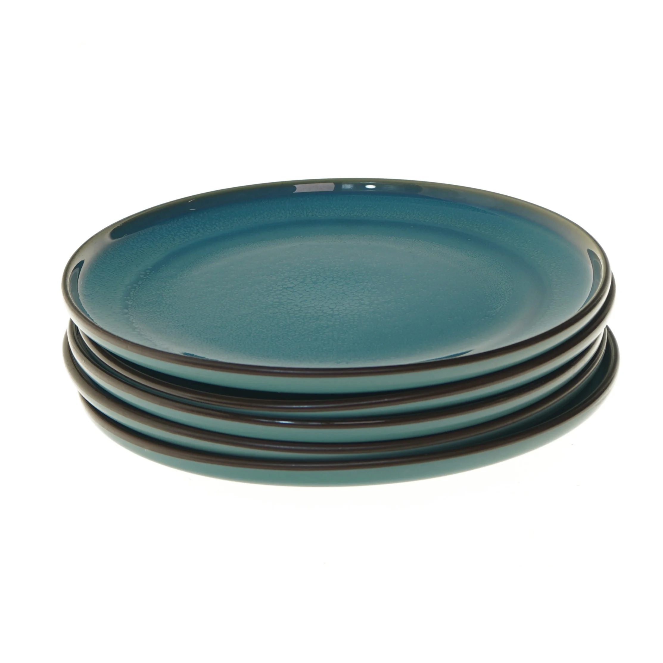 Sæt af blå tallerkener (str. Ø 27,5 cm)