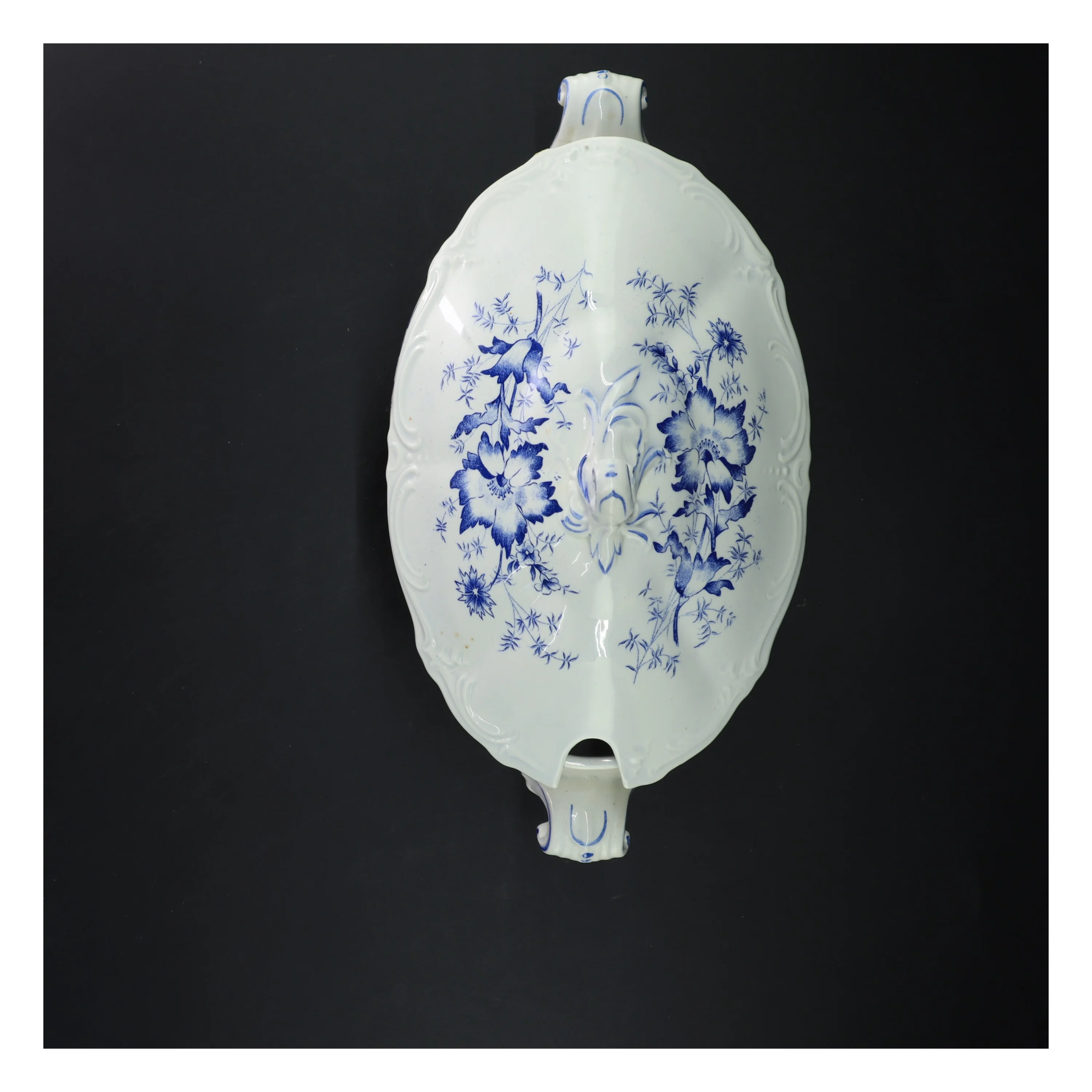 Porcelæns suppeterrin med låg (str. 35 cm)