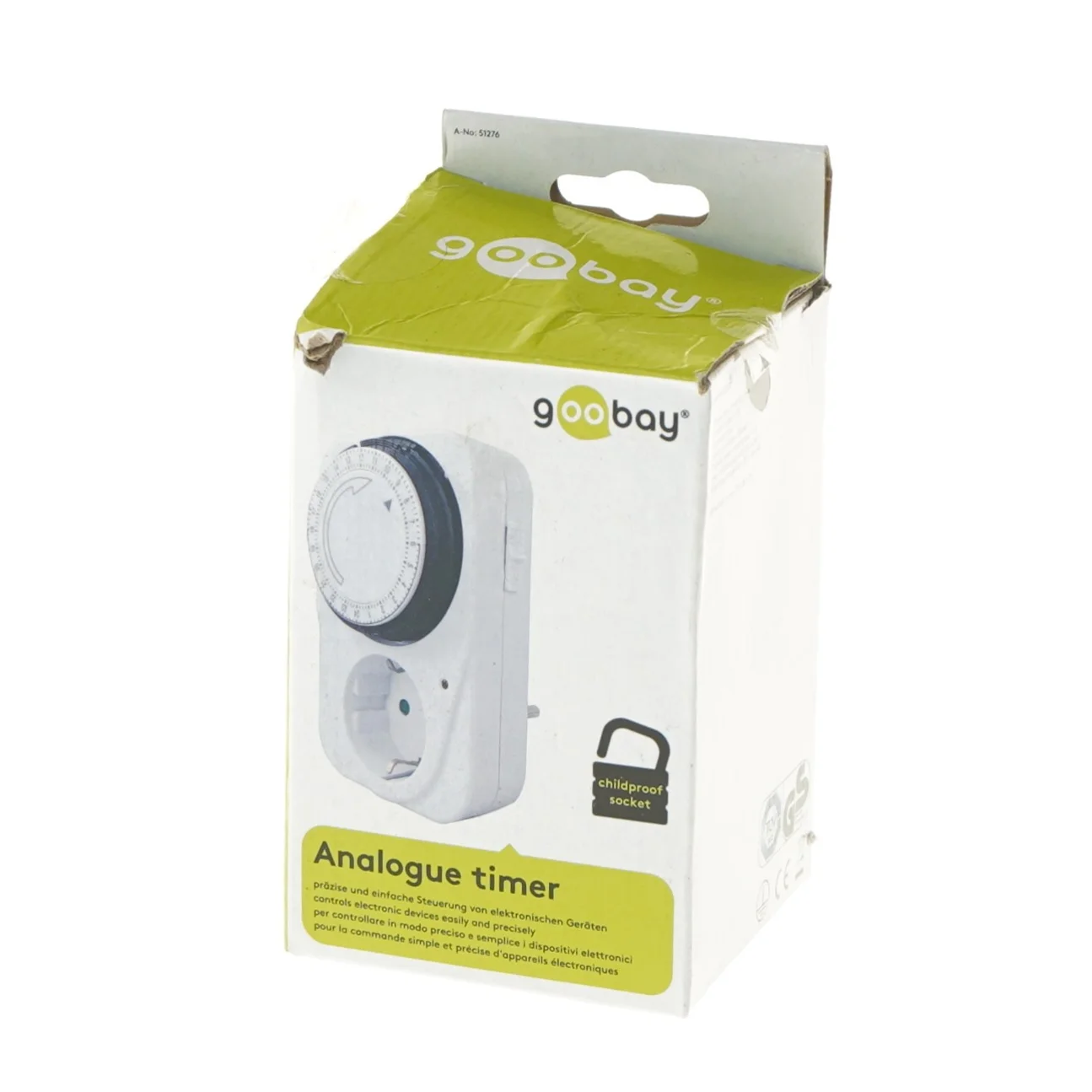 Analog timer fra goobay (str. 12x8x7,4 cm)