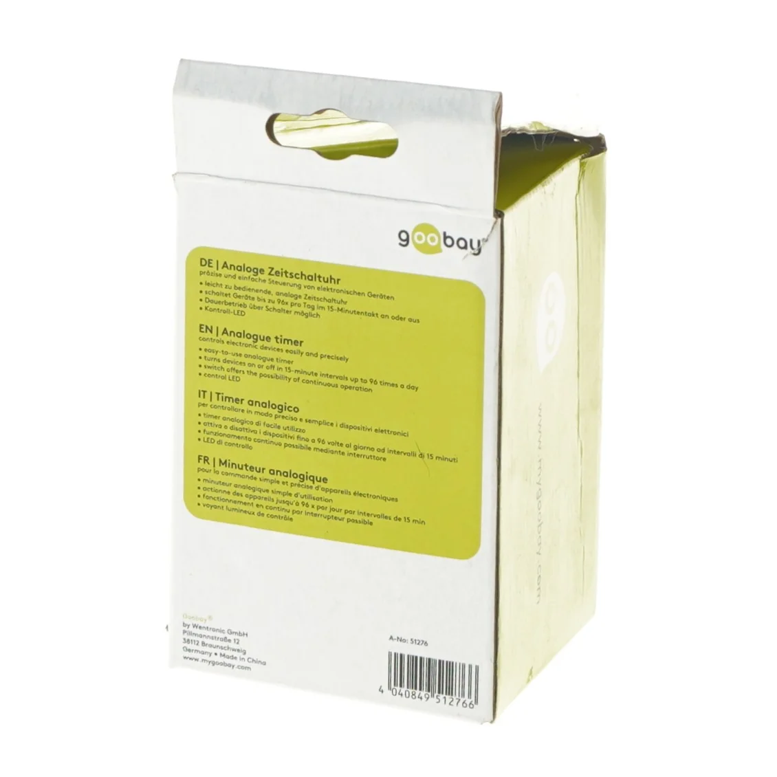 Analog timer fra goobay (str. 12x8x7,4 cm)