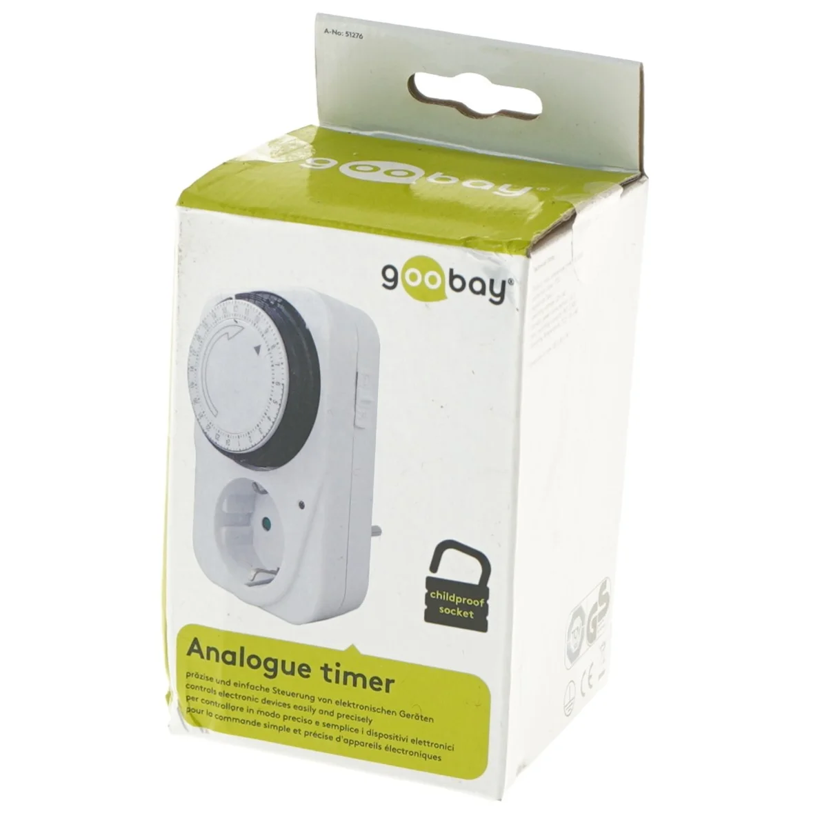 Analog timer fra Goobay fra Goobay (str. 12x8x7,4 cm)