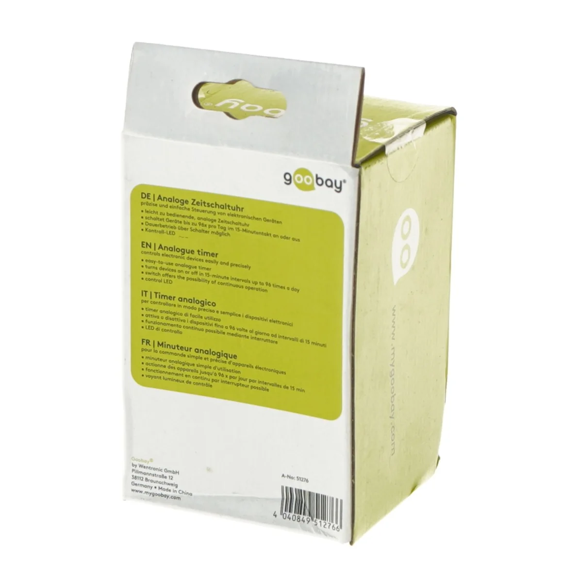 Analog timer fra Goobay fra Goobay (str. 12x8x7,4 cm)