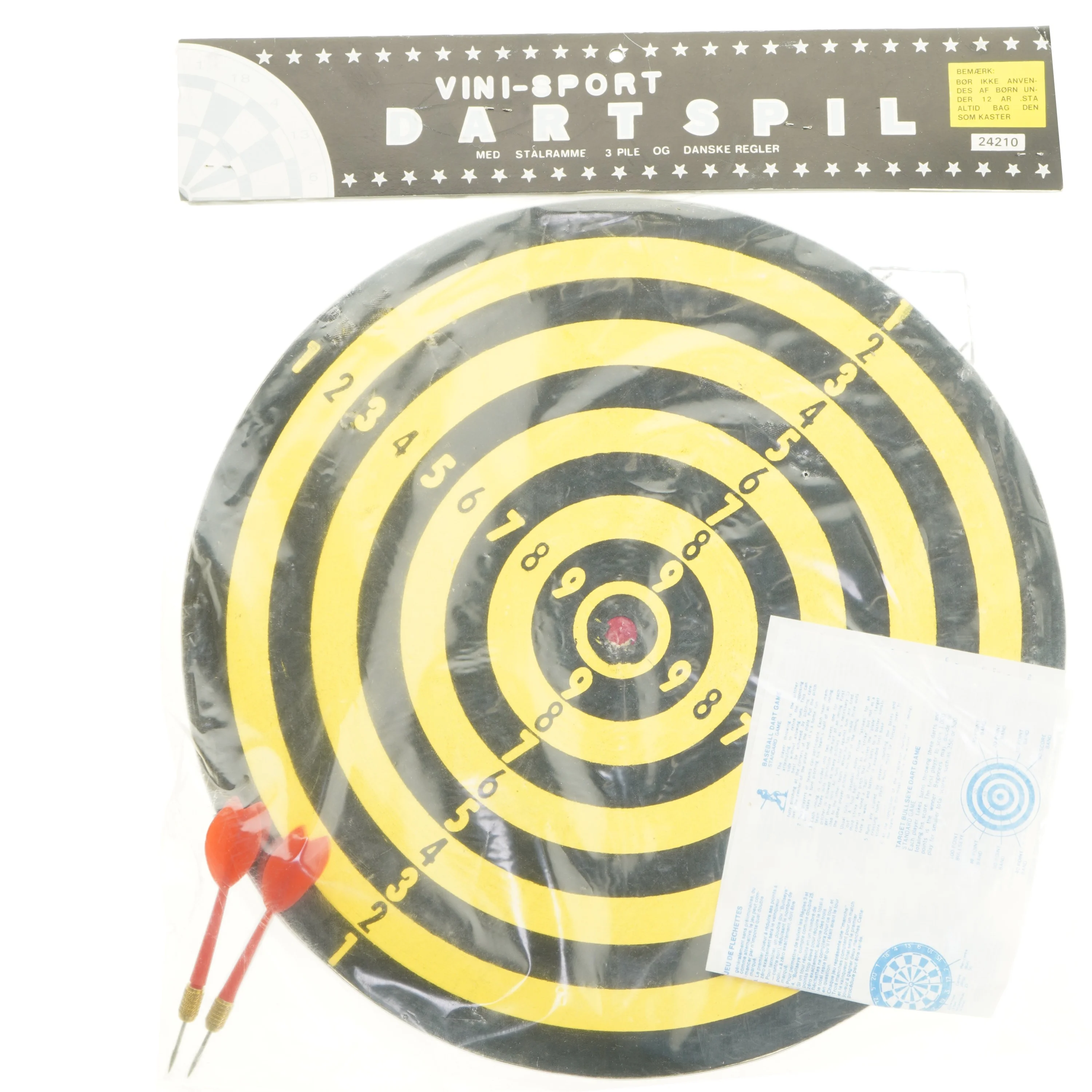 Dart skive med pile fra Vini-sport (str. Ø 38 cm)