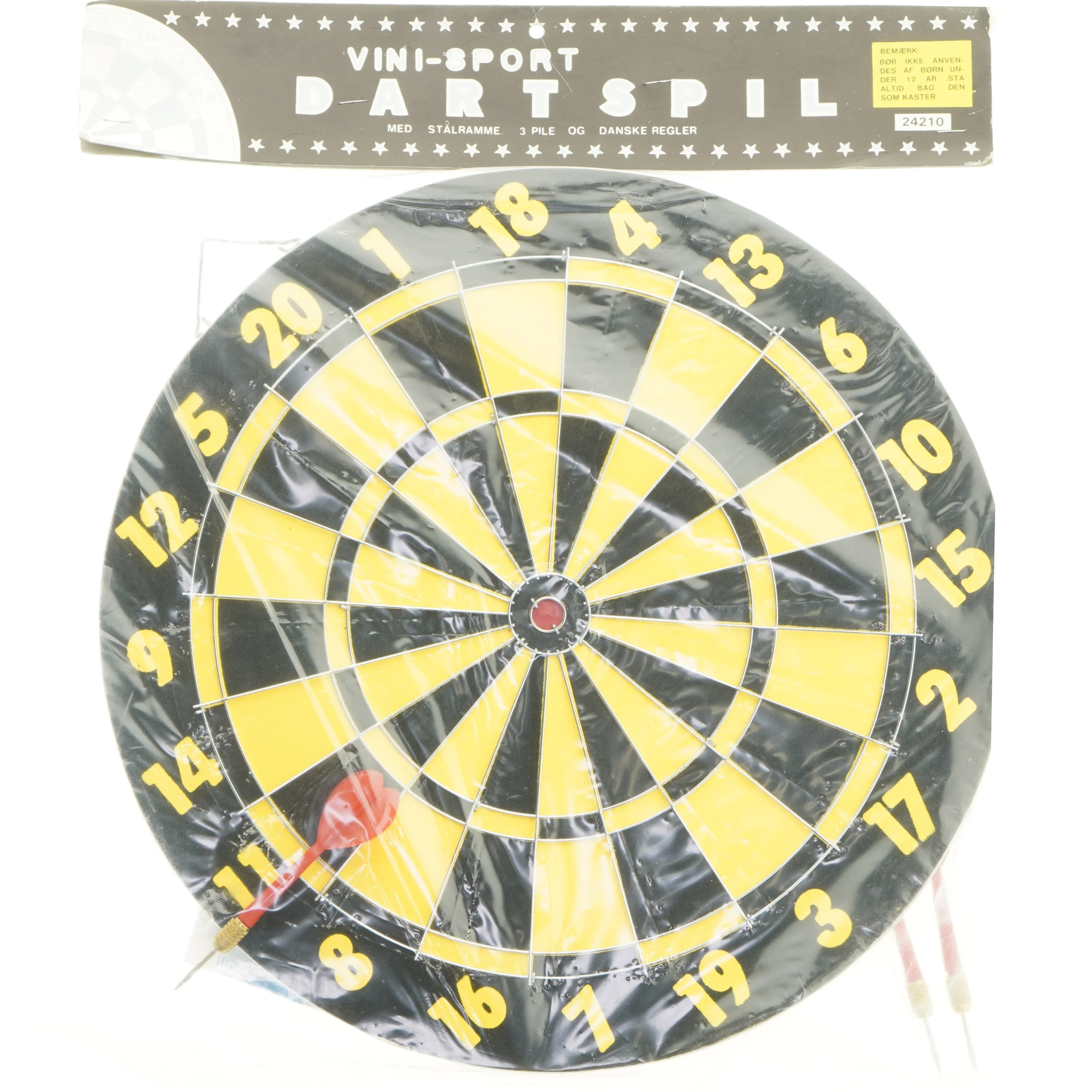 Dart skive med pile fra Vini-sport (str. Ø 38 cm)