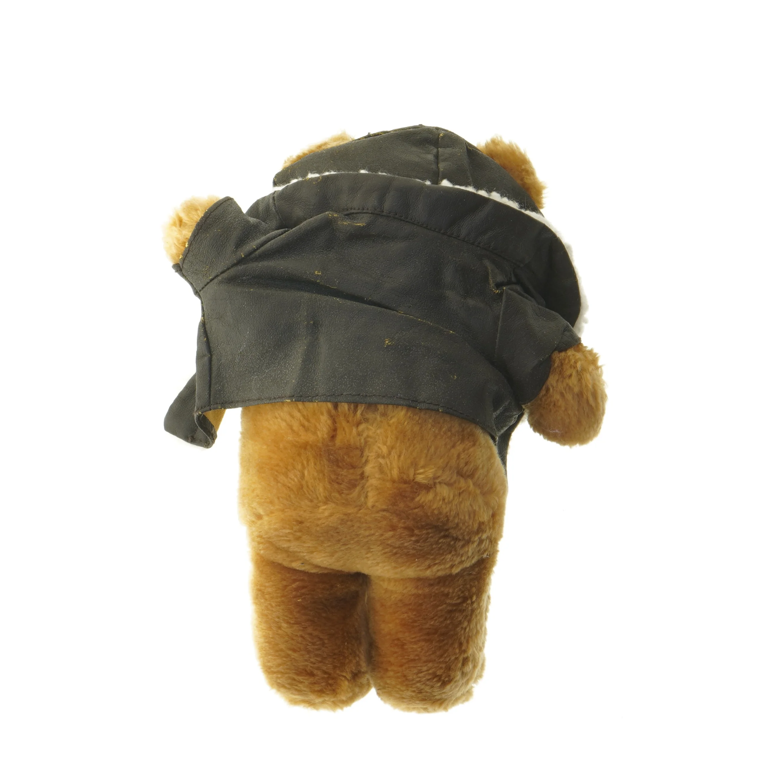 Bjørn plyslegetøj med pilotjakke (str. 28 cm)