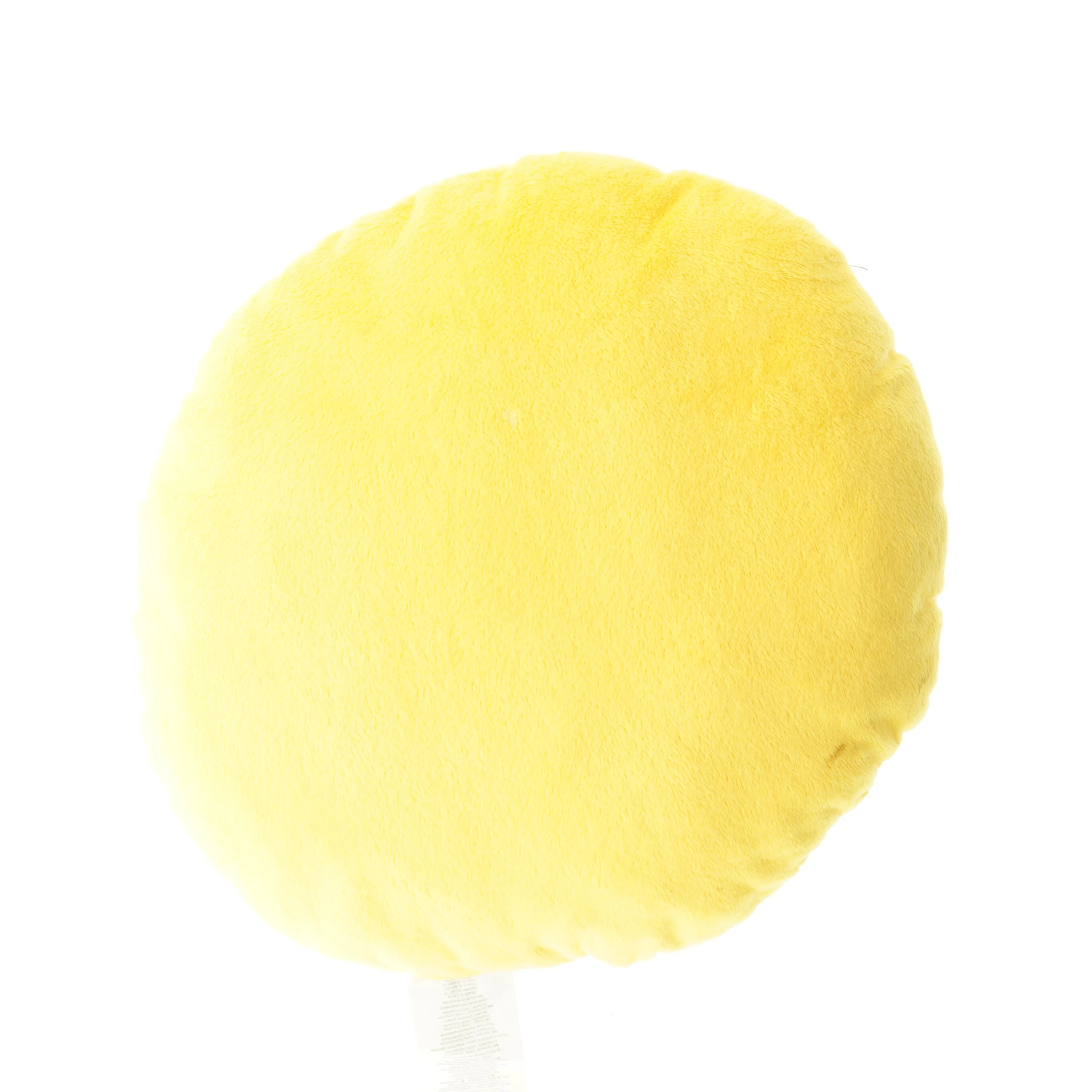 gul rund pude fra Oeko-tex (str. Ø 35 cm)