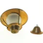 Messing loftlampe med glas (str. Diameter 20 cm h 22 cm)