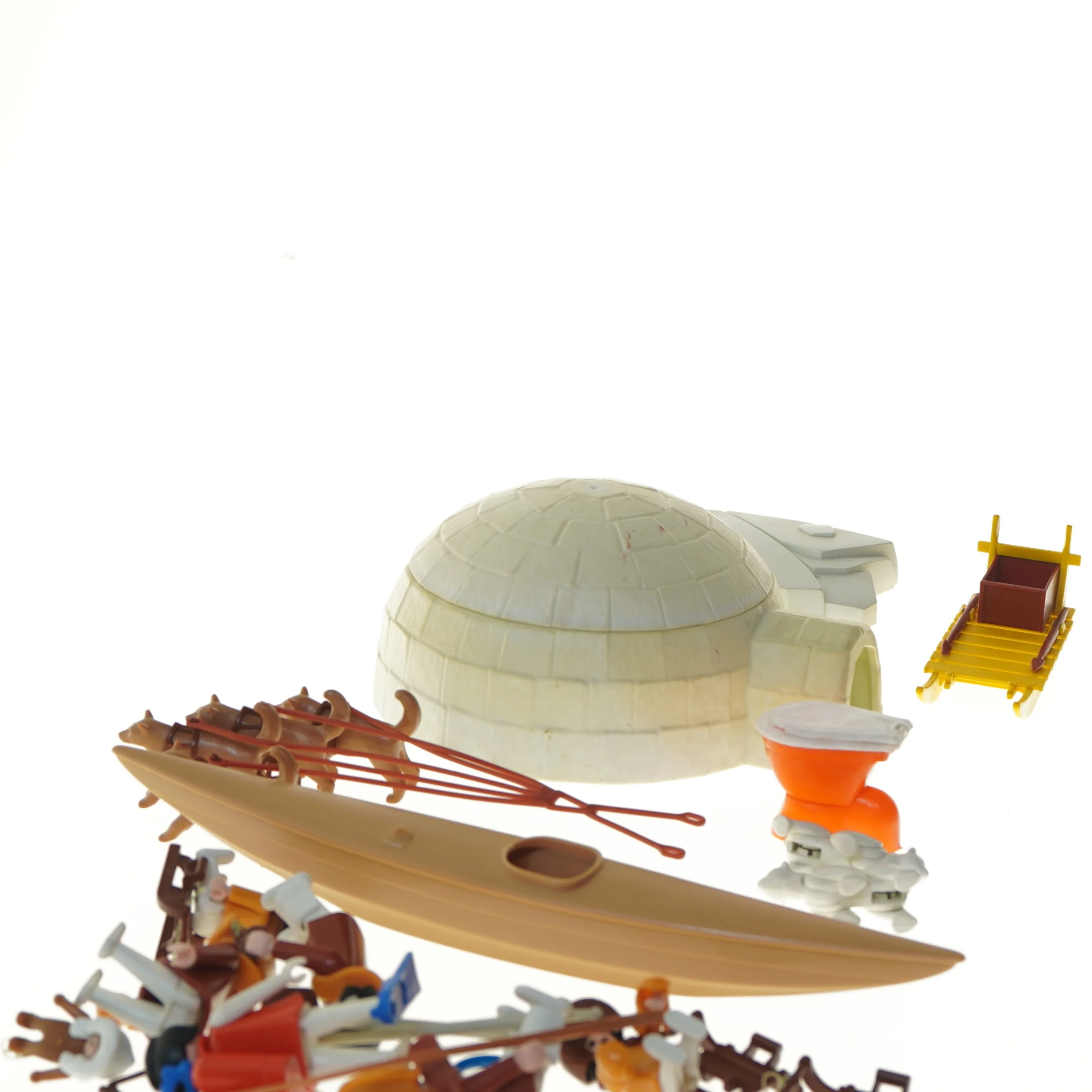 Playmobil iglo og slædesæt fra Playmobil (str. Ø 16,5 cm)