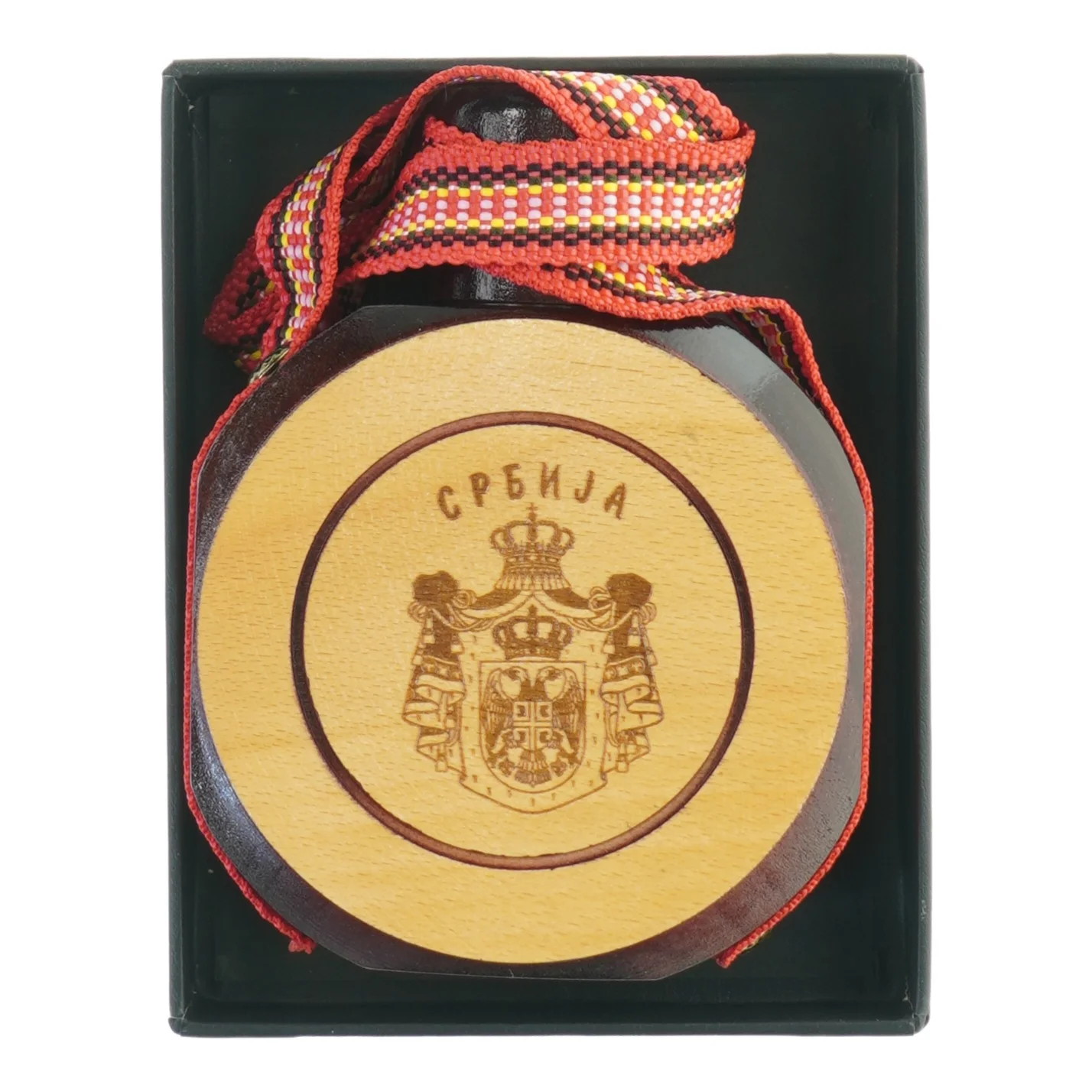 Vævet bælte med lommelærke (str. 14,5x11 cm)