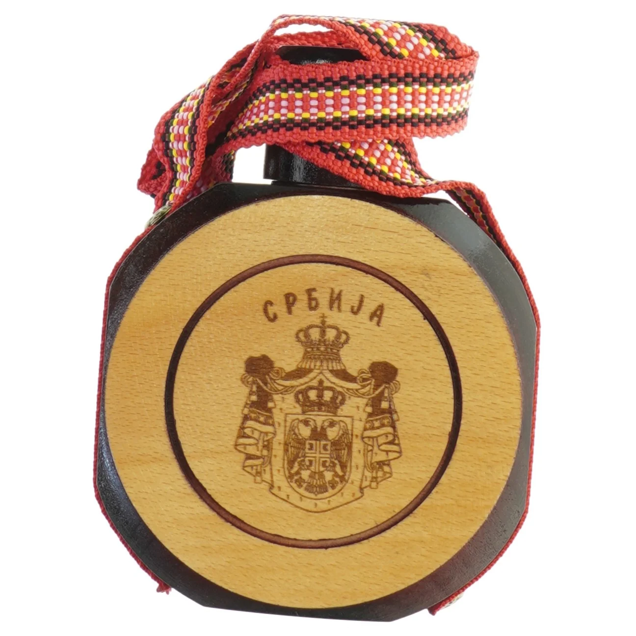 Vævet bælte med lommelærke (str. 14,5x11 cm)