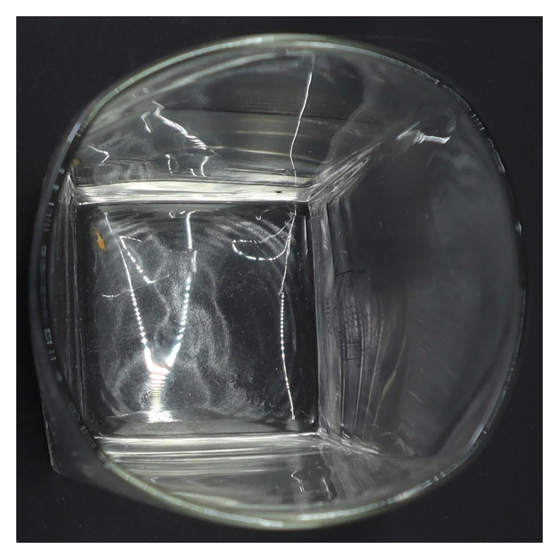 Glas vase med håndmalet design fra Luminarc (str. H. 21 cm)