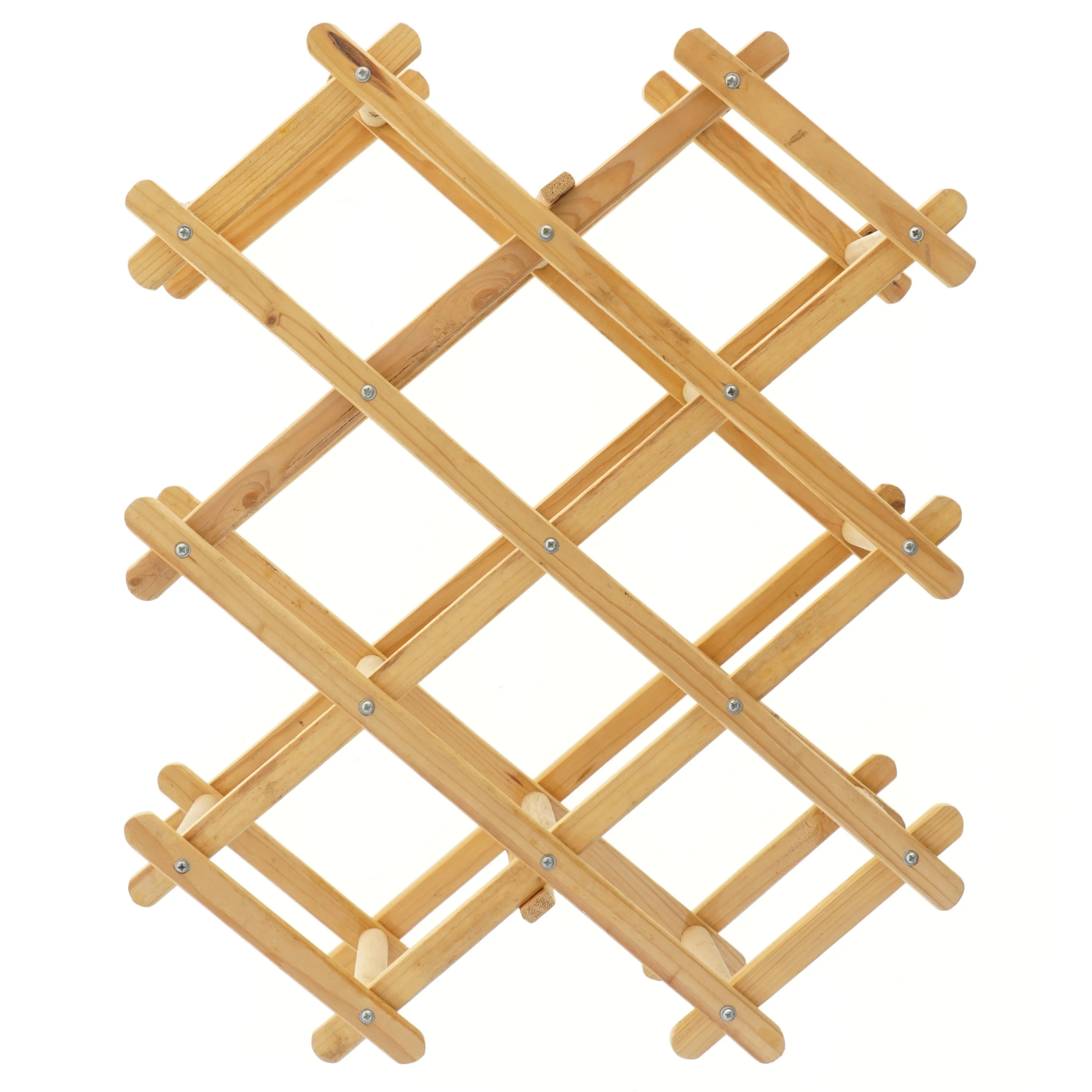 Træ foldbart vinstativ (str. 55 cm)