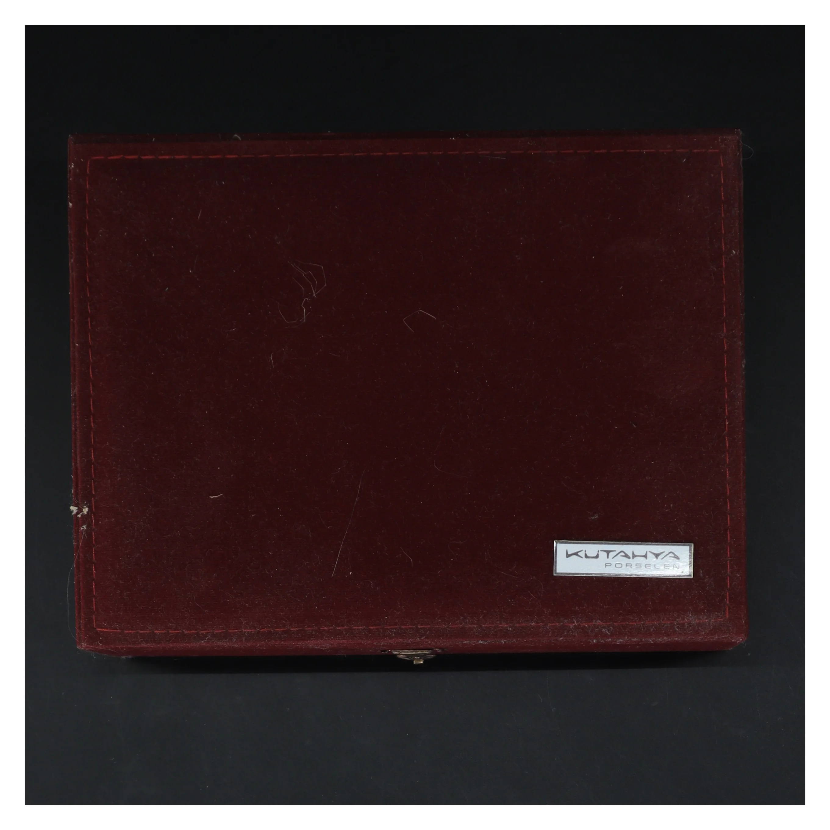 Porcelæns kaffekop sæt med tallerkener fra Kutahya (str. Ø 11,5& 5,5 cm)