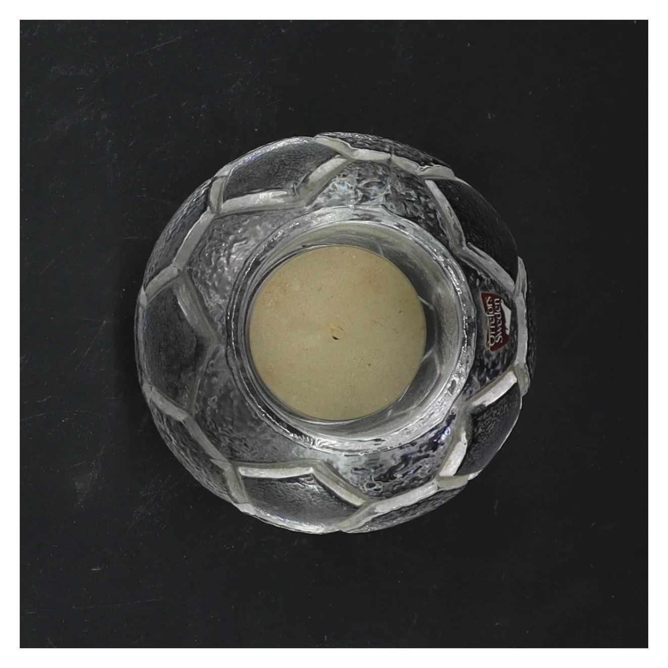 Glass lysestage fra Orrefors fra Orrefors (str. Ø 7,5 cm)