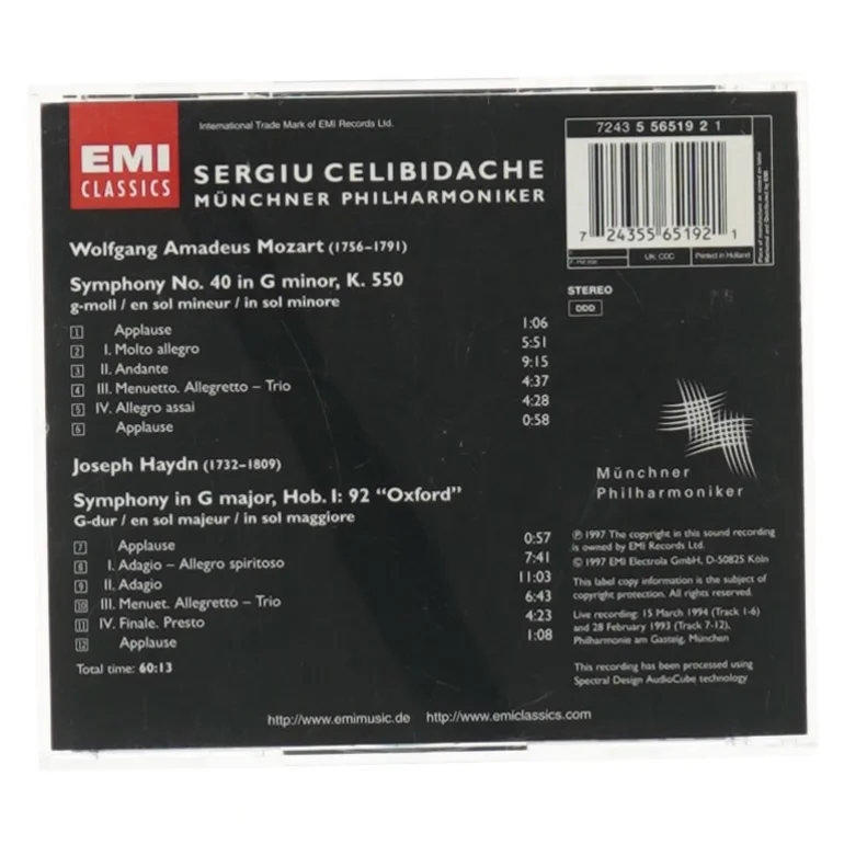 Celibidache EMI Classics CD fra EMI Classics