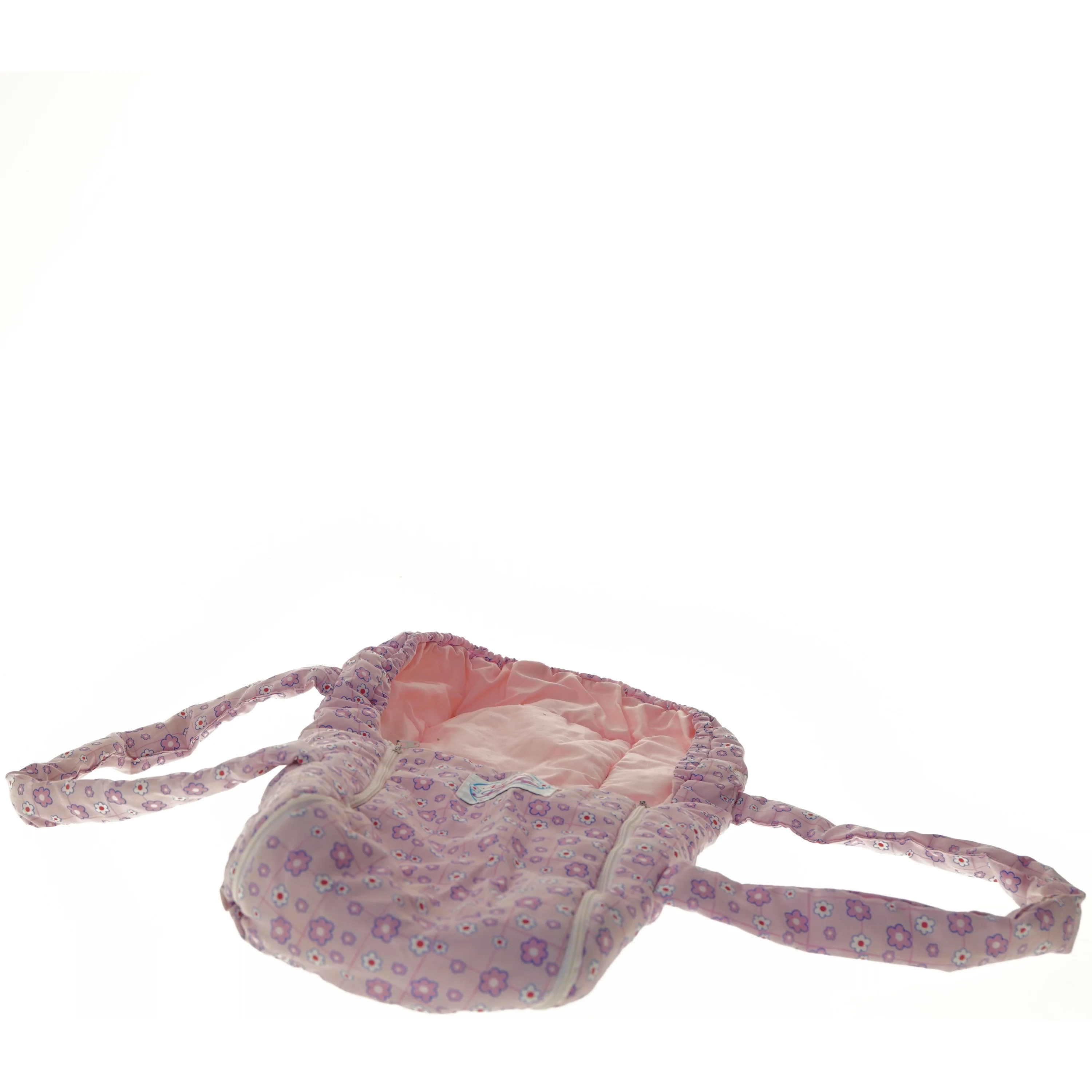 Rosa dukke bæresele med blomster fra New Born Baby (str. 55x32 cm)