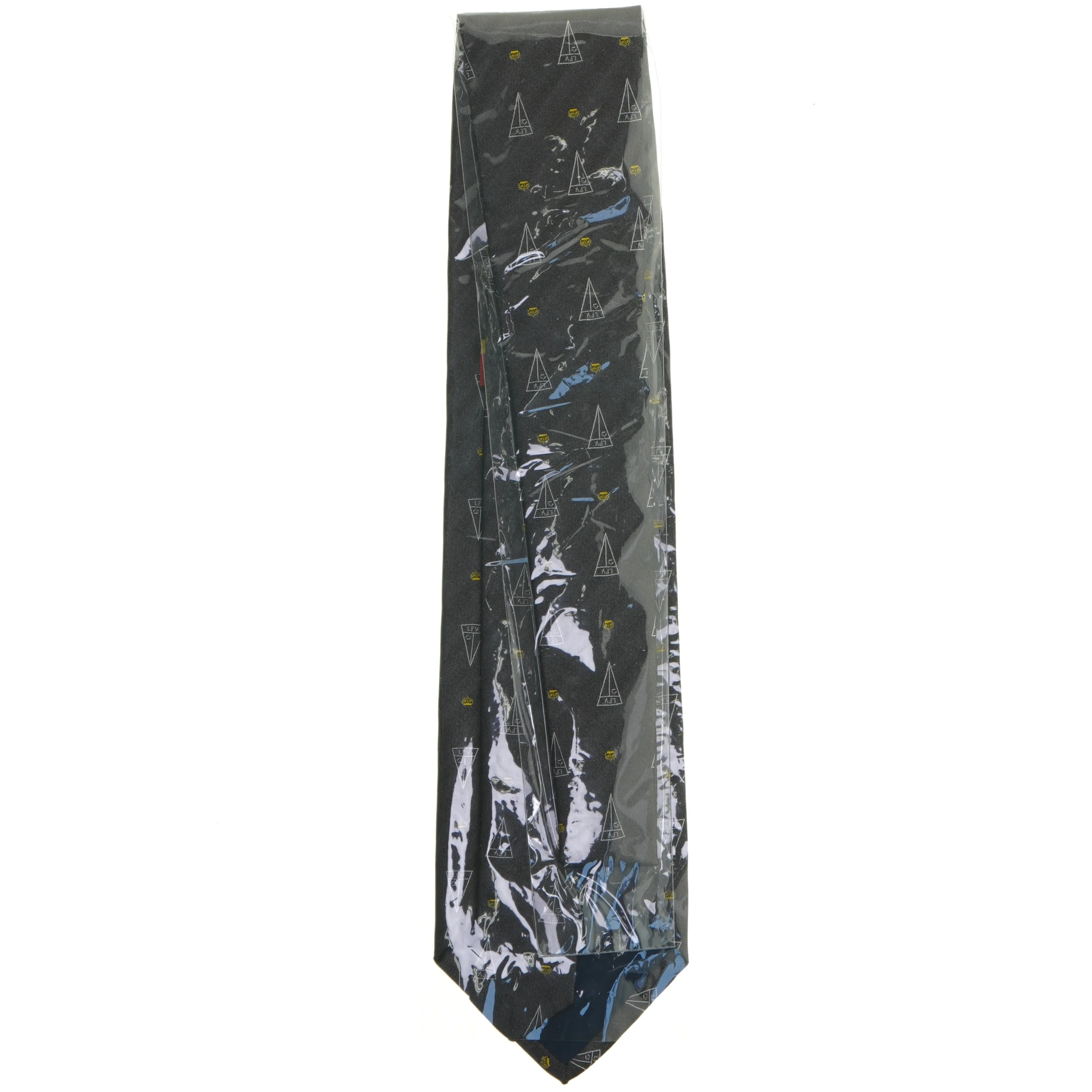 Sort slips med geometrisk mønster fra LFV (str. 73 cm)