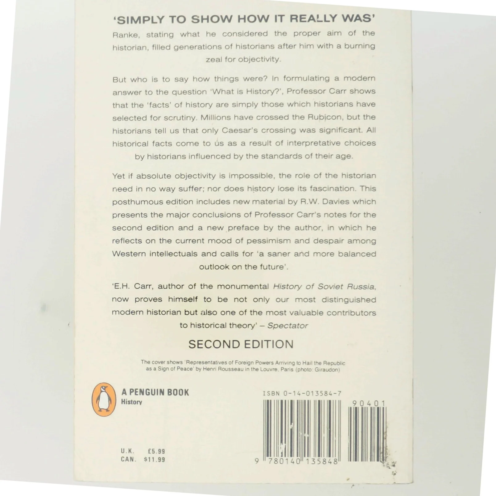 What is history? : the George Macaulay Trevelyan lectures delivered in the University of Cambridge January-March 1961 af E.H. Carr (Bog)