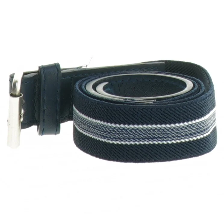 Blåt bælte med striber (str. 82 cm)