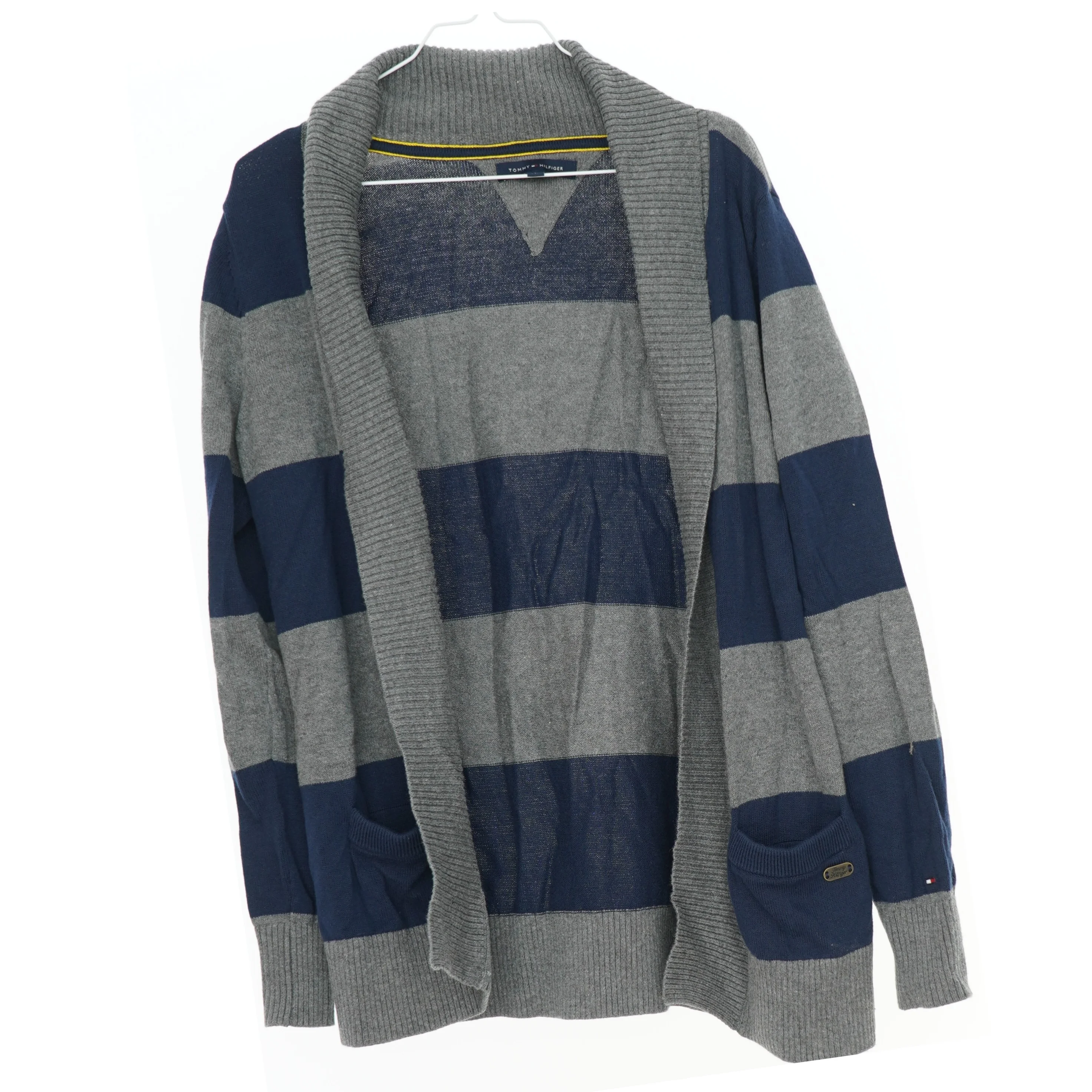 Strikket cardigan med brede striber fra Tommy Hilfiger (str. 140)