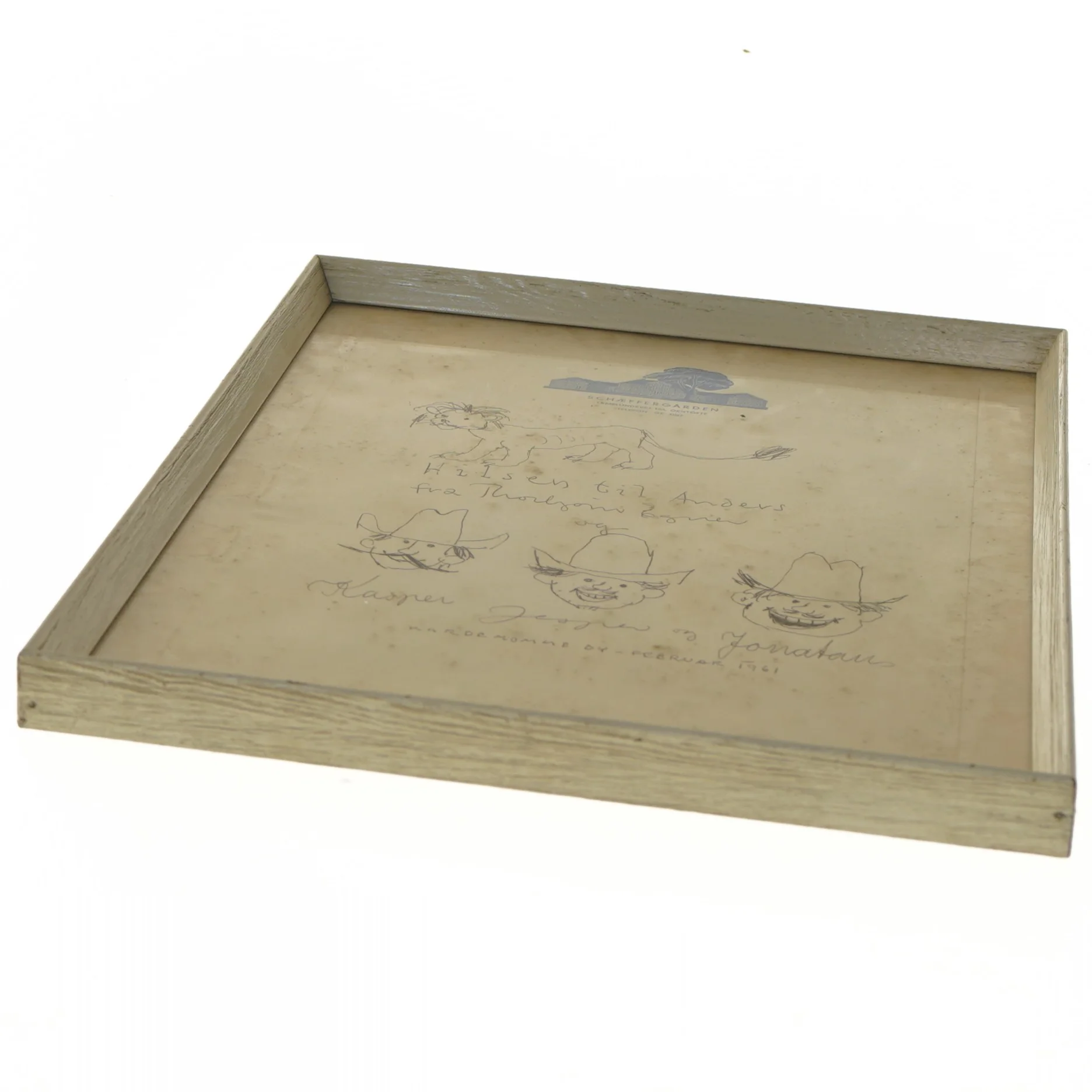 Indrammet tegning (str. 36x27 cm)