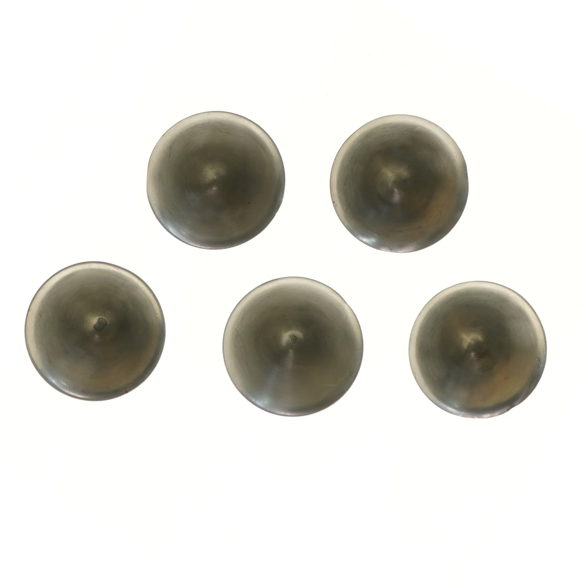 Sæt med fem tinbægre (str. Ø 10x9 cm)