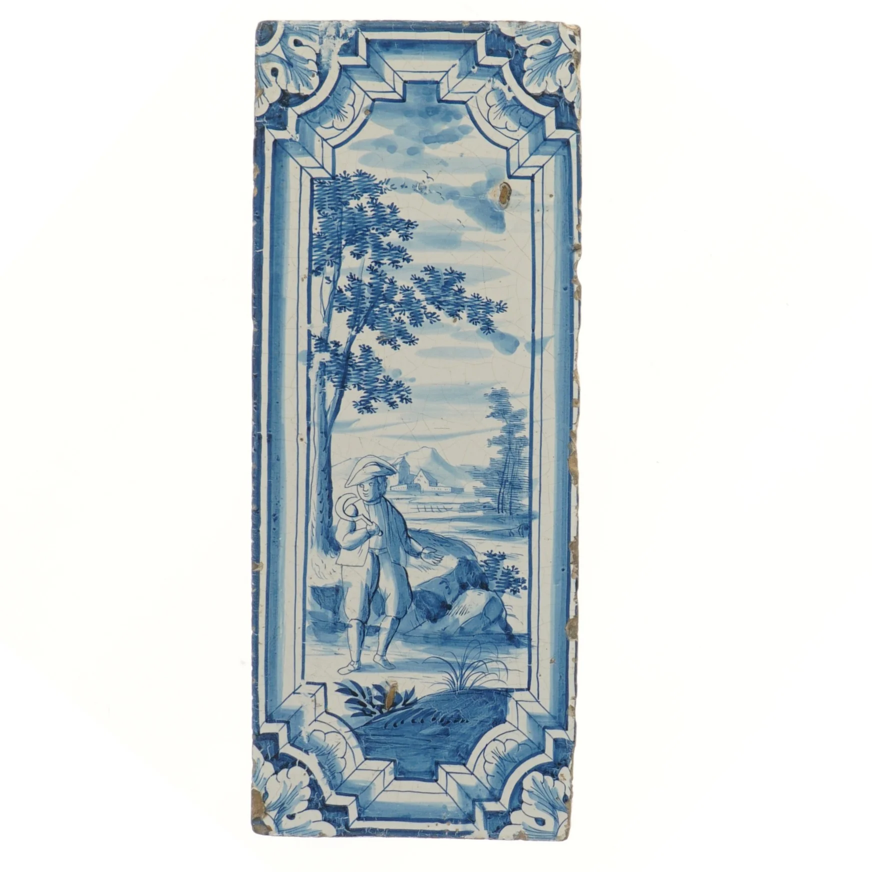 Antik dekorative keramiske fliser (str. 14x34 cm)