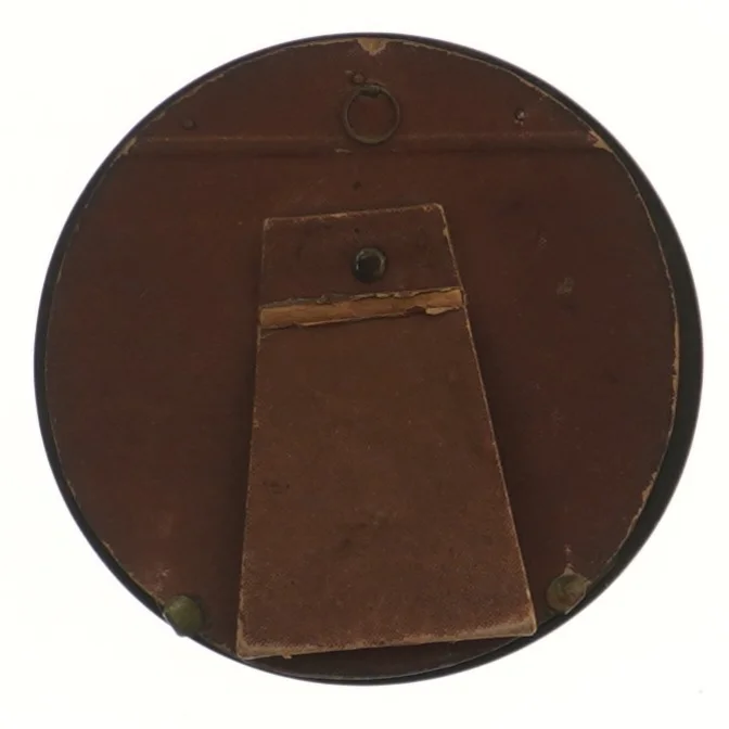 Rund billedramme med englemotiv (str. Ø 14 cm)