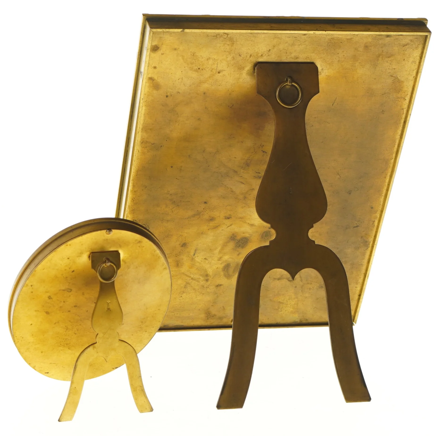 Gamle billedrammer med stander (str. 21x27 cm)