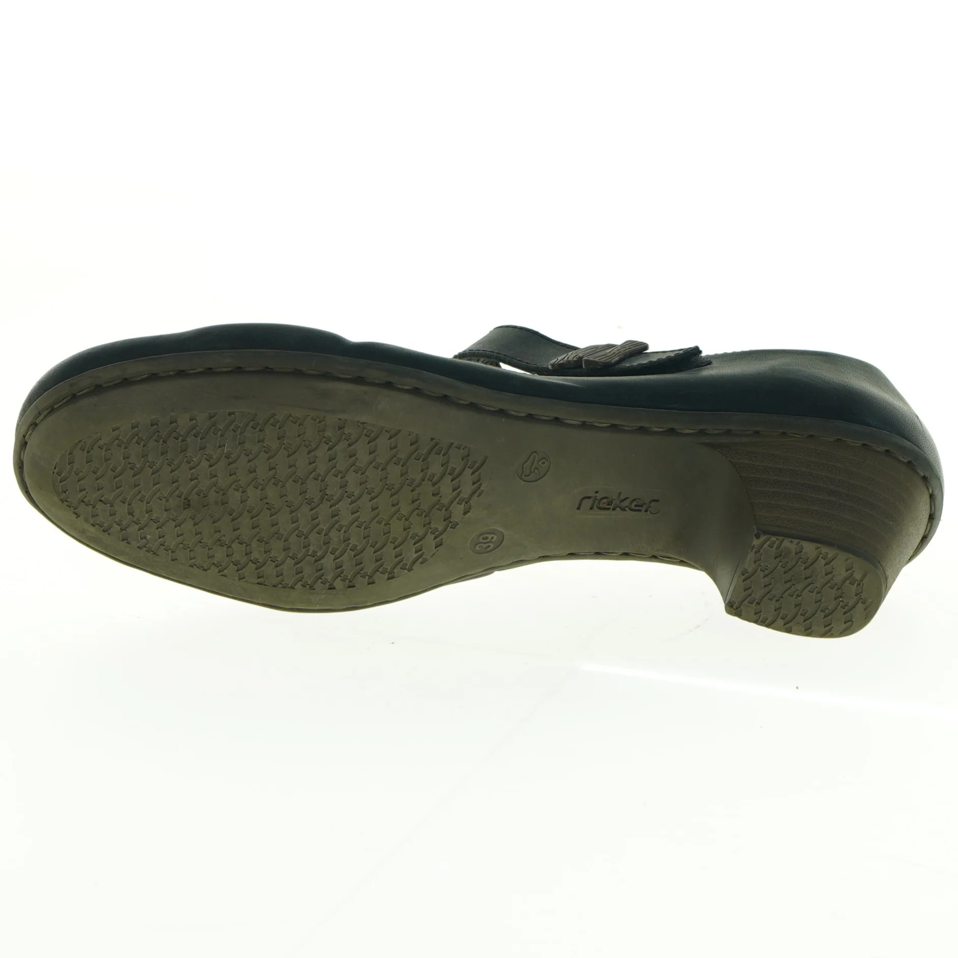 Sorte damesko med hæl fra Rieker (str. 39)