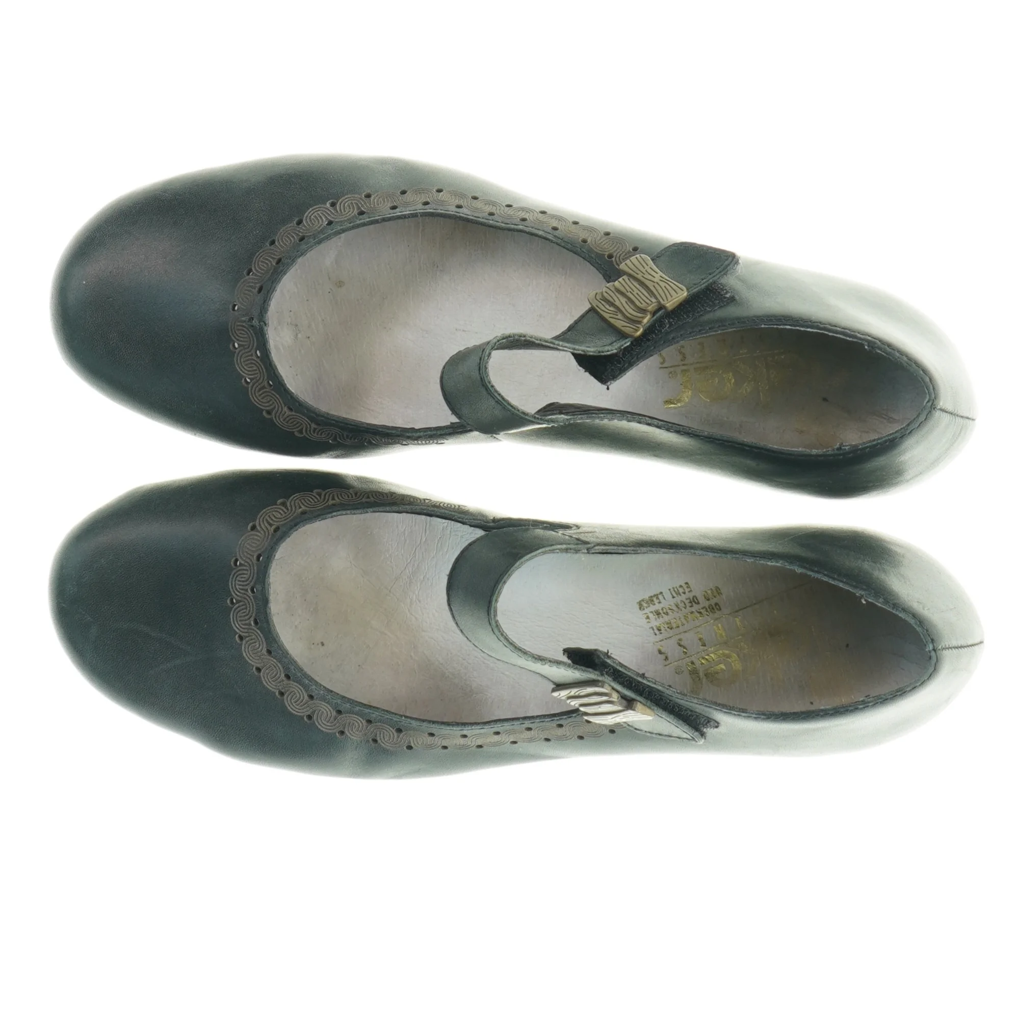 Sorte damesko med hæl fra Rieker (str. 39)