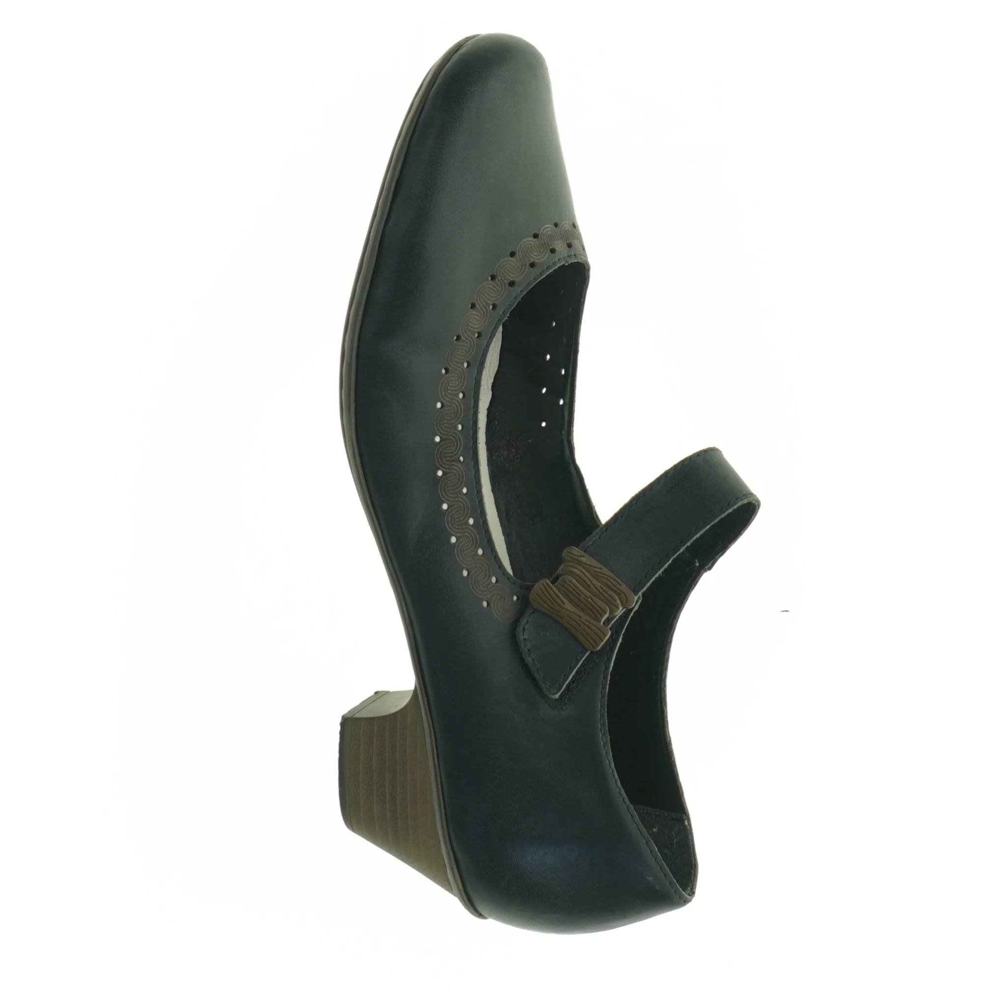 Sorte damesko med hæl fra Rieker (str. 39)