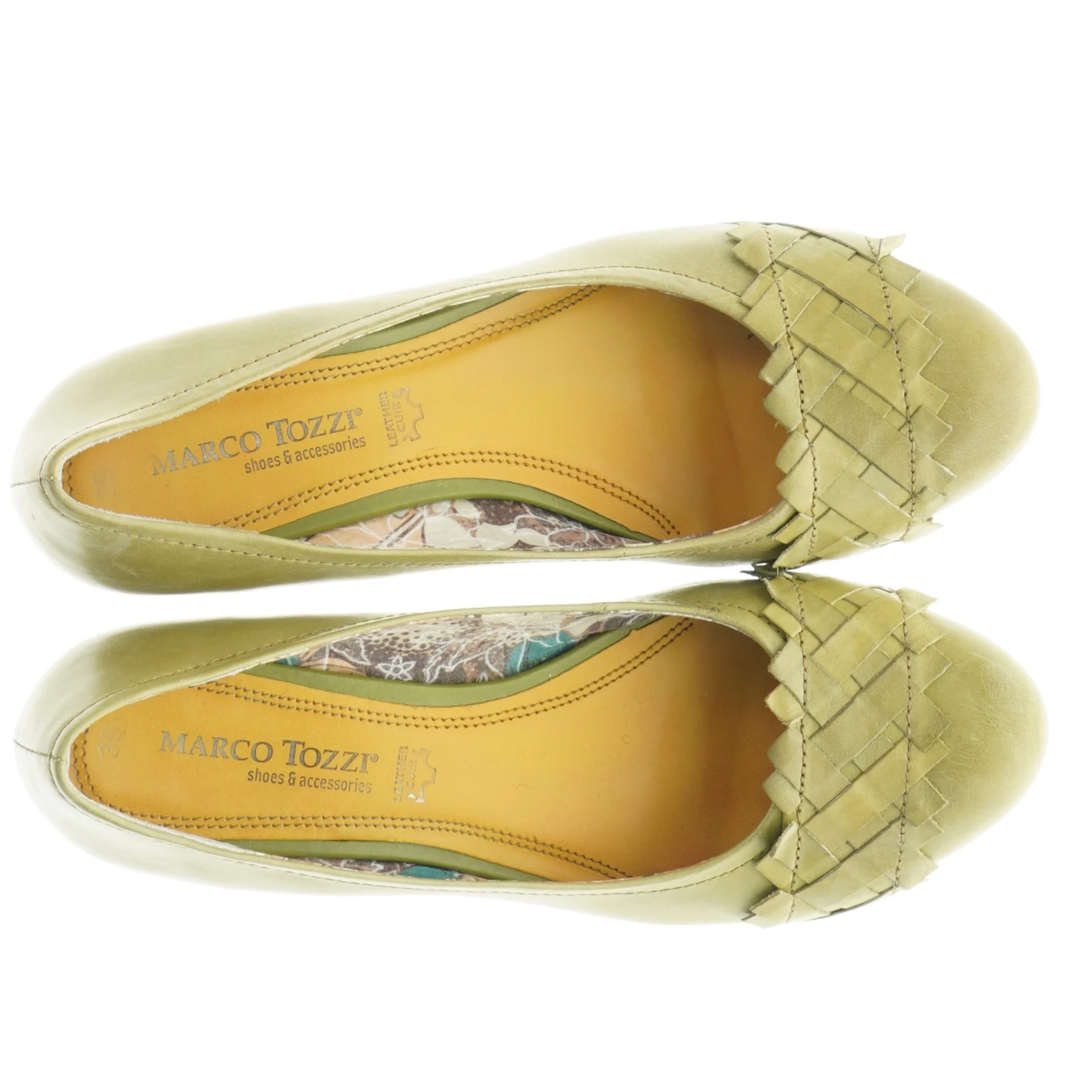 Grønne pumps fra Marco Tozzi (str. 39)