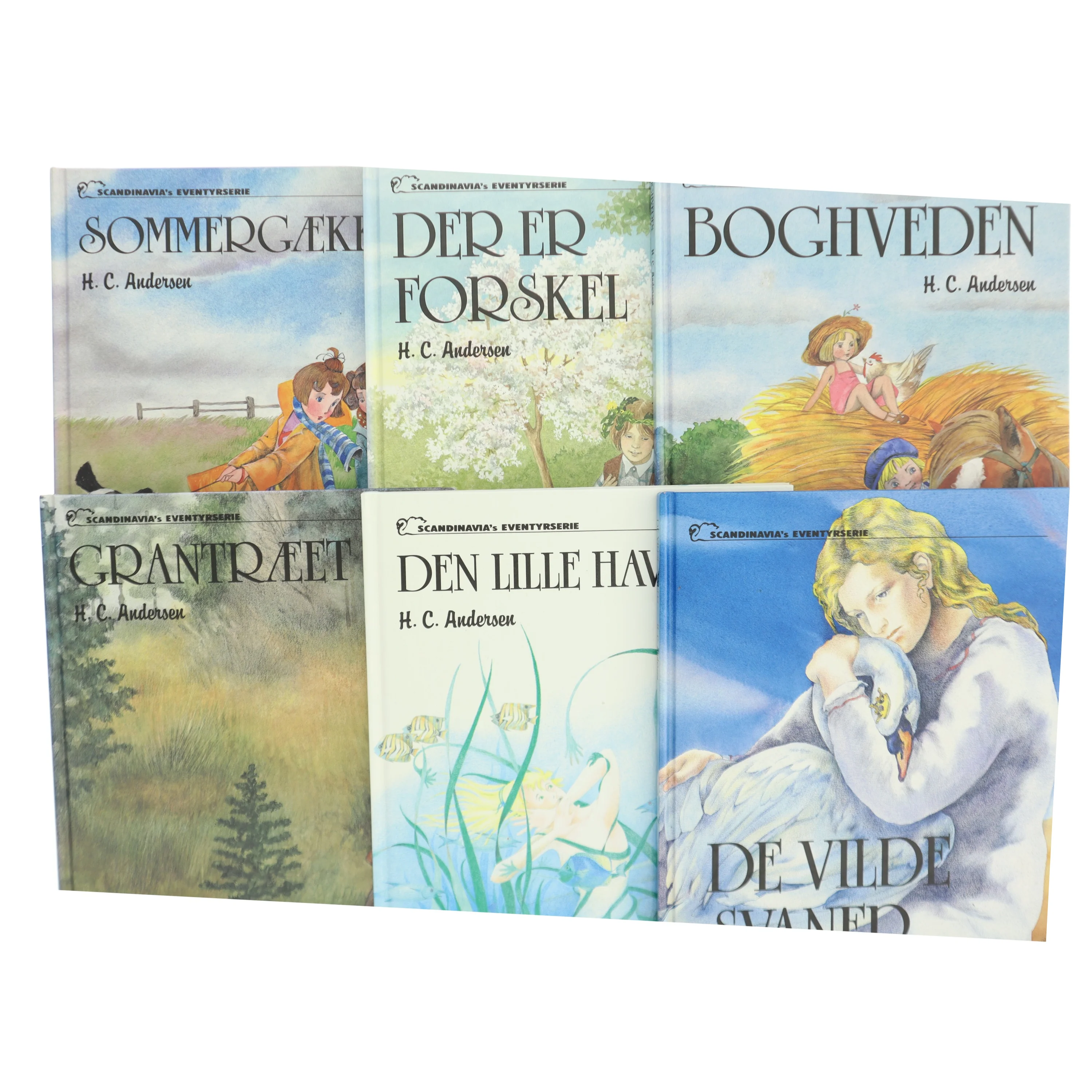Seks børnebøger med HC. Andersen eventyr 