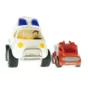 Brandbil og politibil
